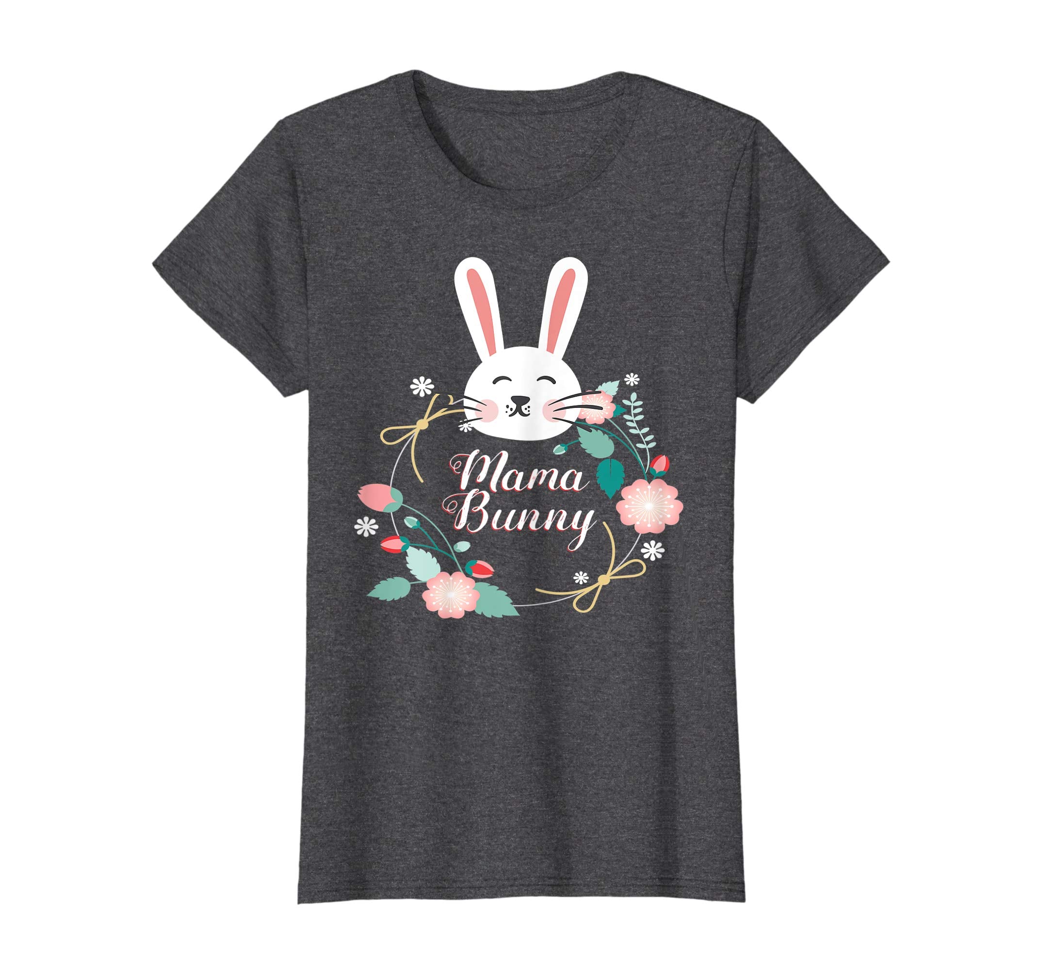 Mama Bunny Rabbit Easter Matching Shirt with flowers