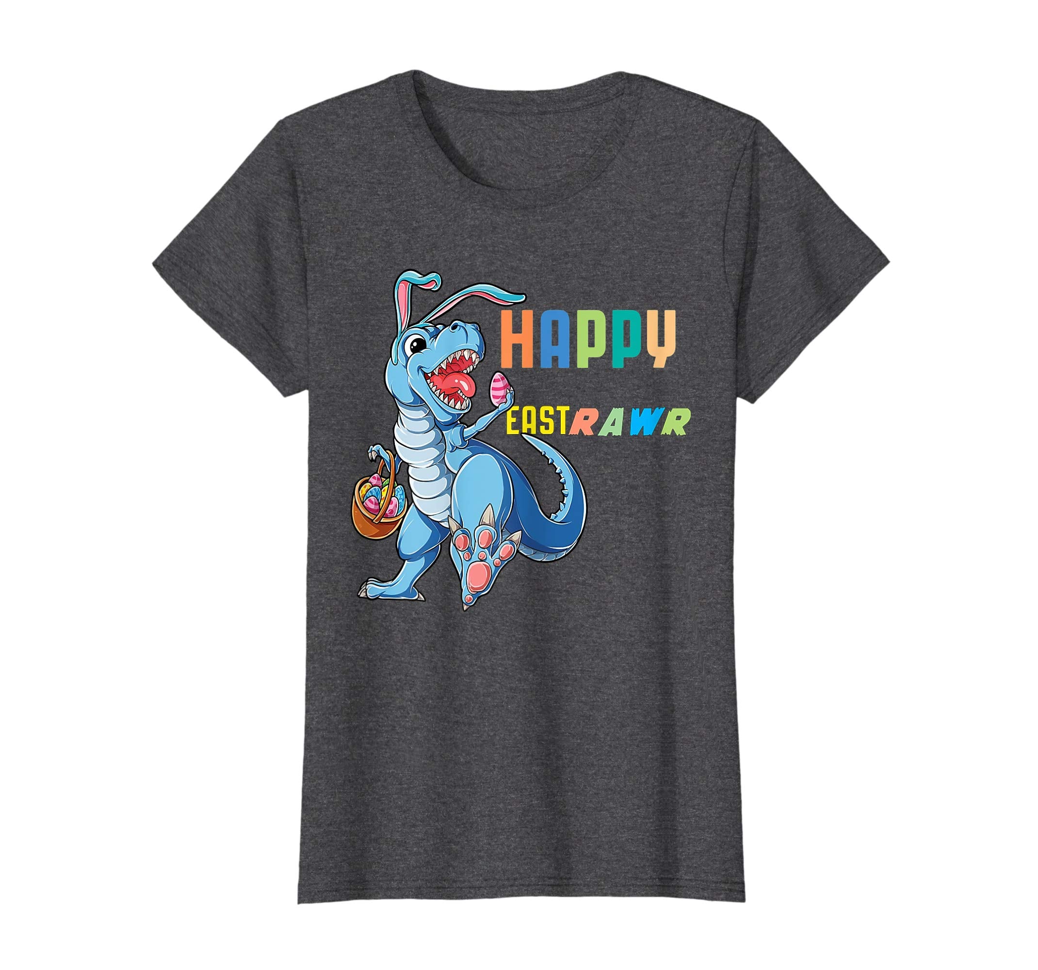Happy Eastrawr T Rex Dinosaur Easter Bunny Egg Shirt Kids