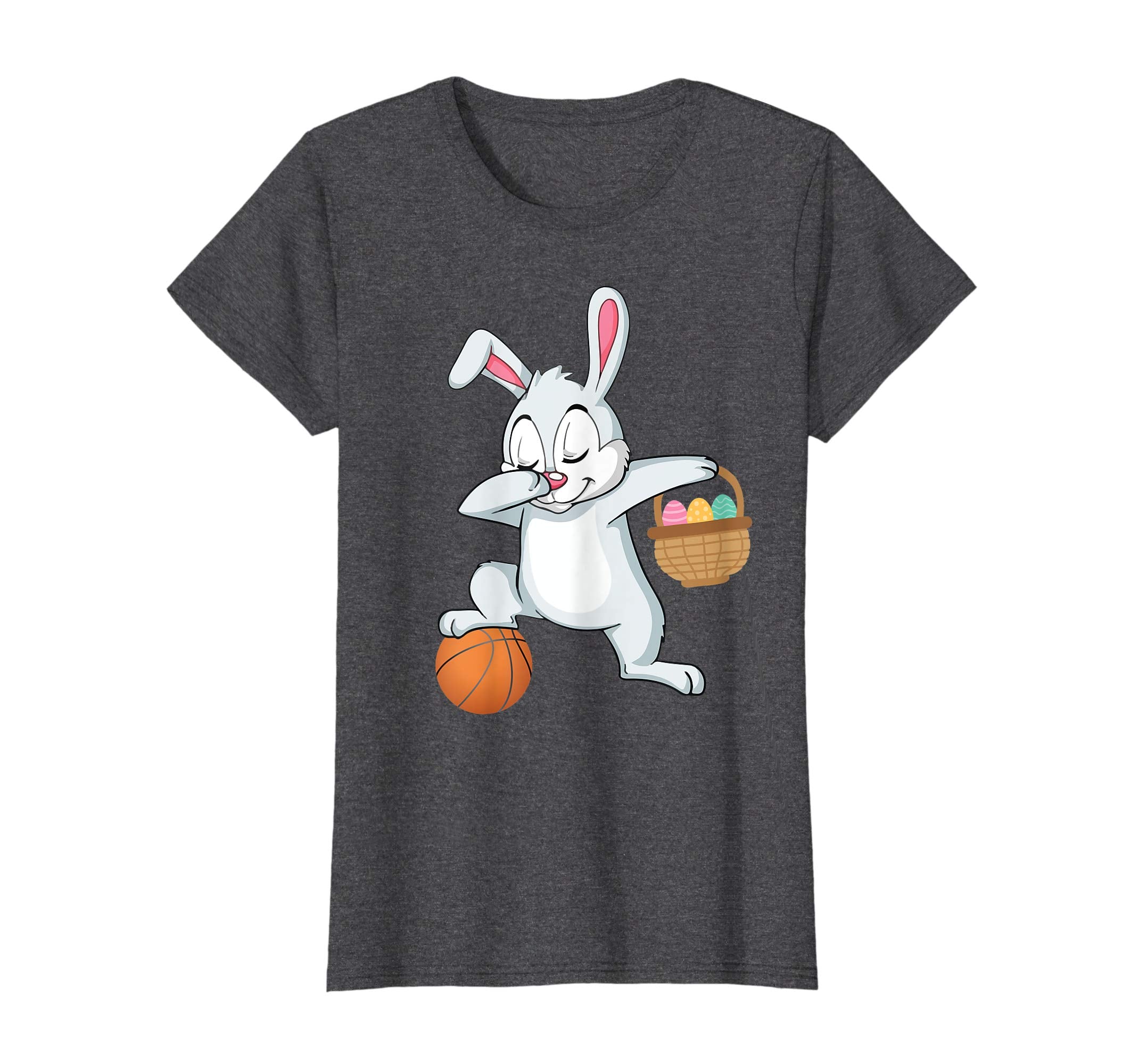 Bunny Rabbit &amp; Easter Eggs Dabbing Playing Basketball Shirt