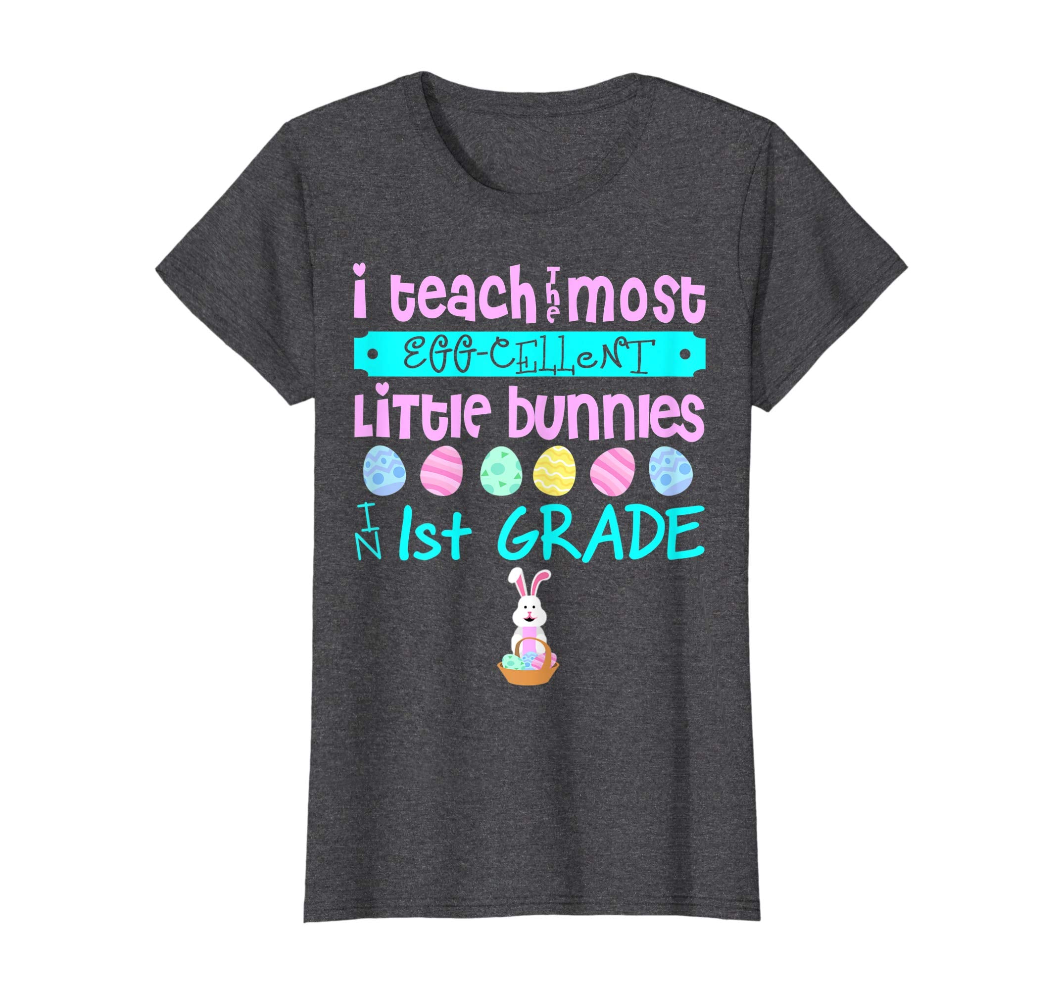 Easter Egg Shirt Teachers Day Gift Bunnies First Grade Tee