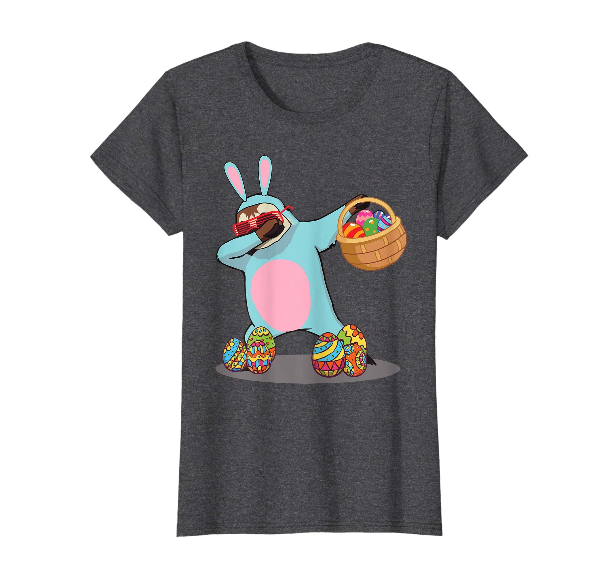 Cute Dabbing Sloth Easter Bunny Egg Basket T-Shirt Gifts