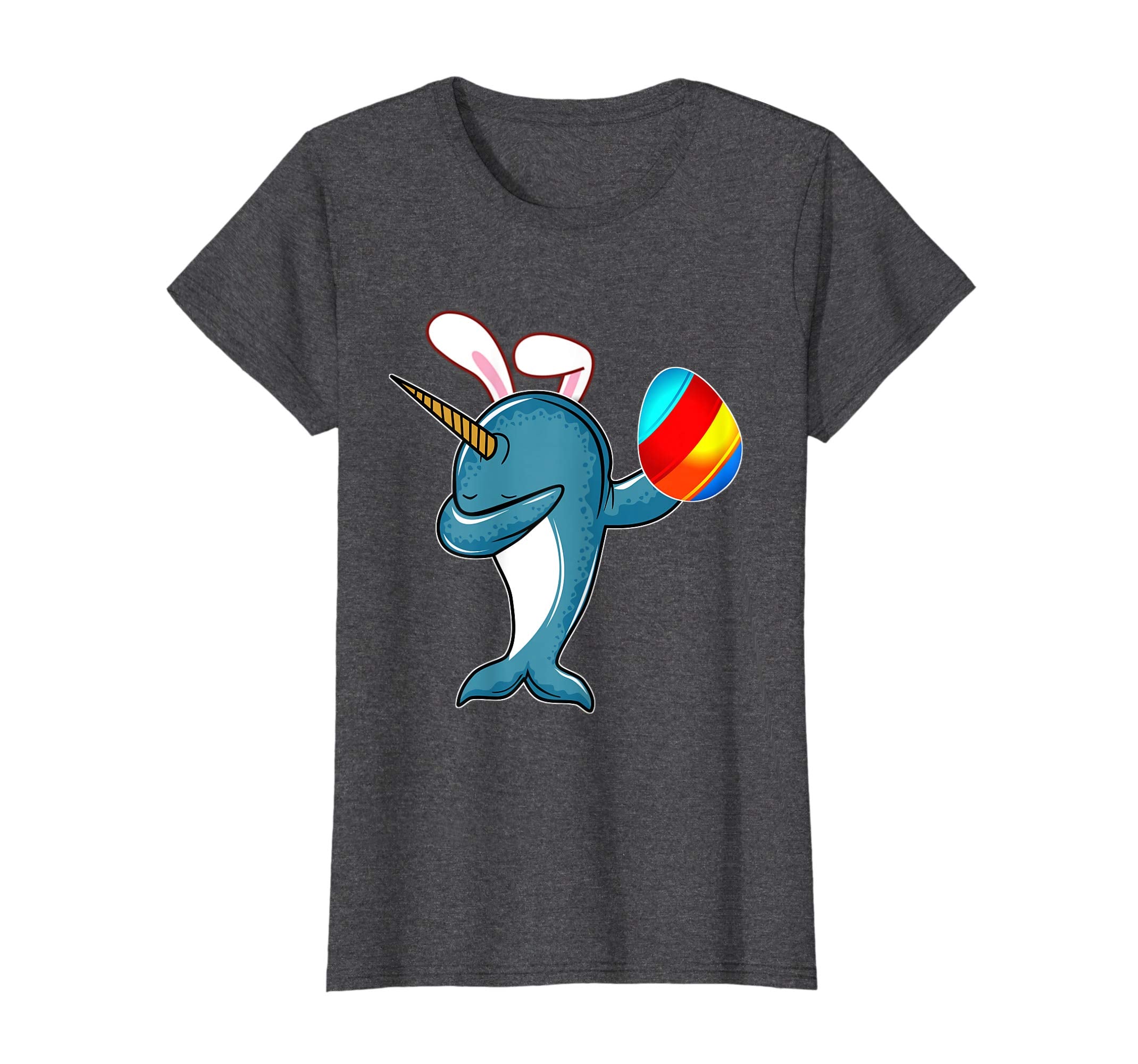 Easter Bunny Dabbing Narwhal Unicorn Tshirt Egg Ears Gift