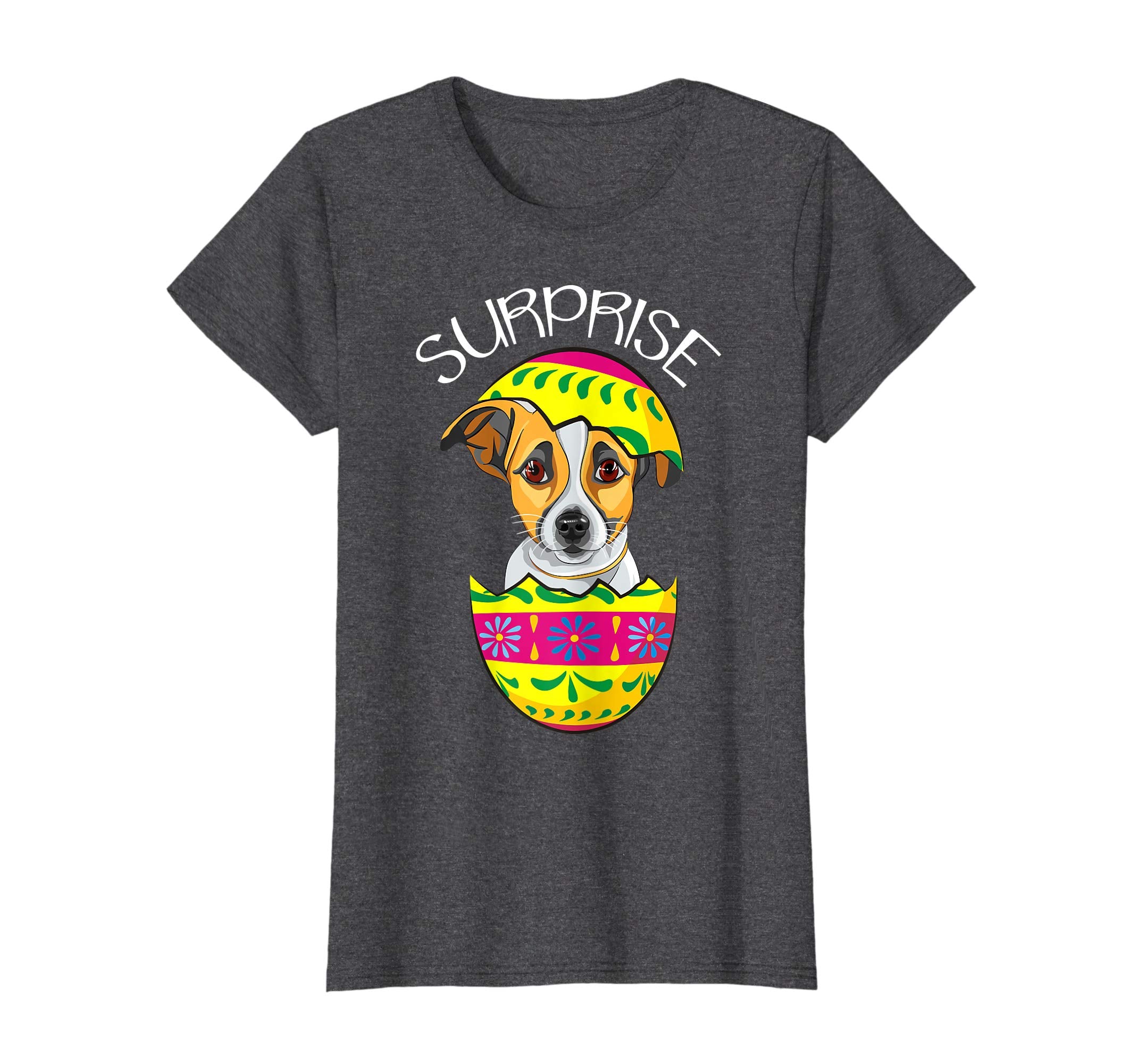 Cute Puppy Russell Terrier Hatches Easter Egg Easter T-Shirt