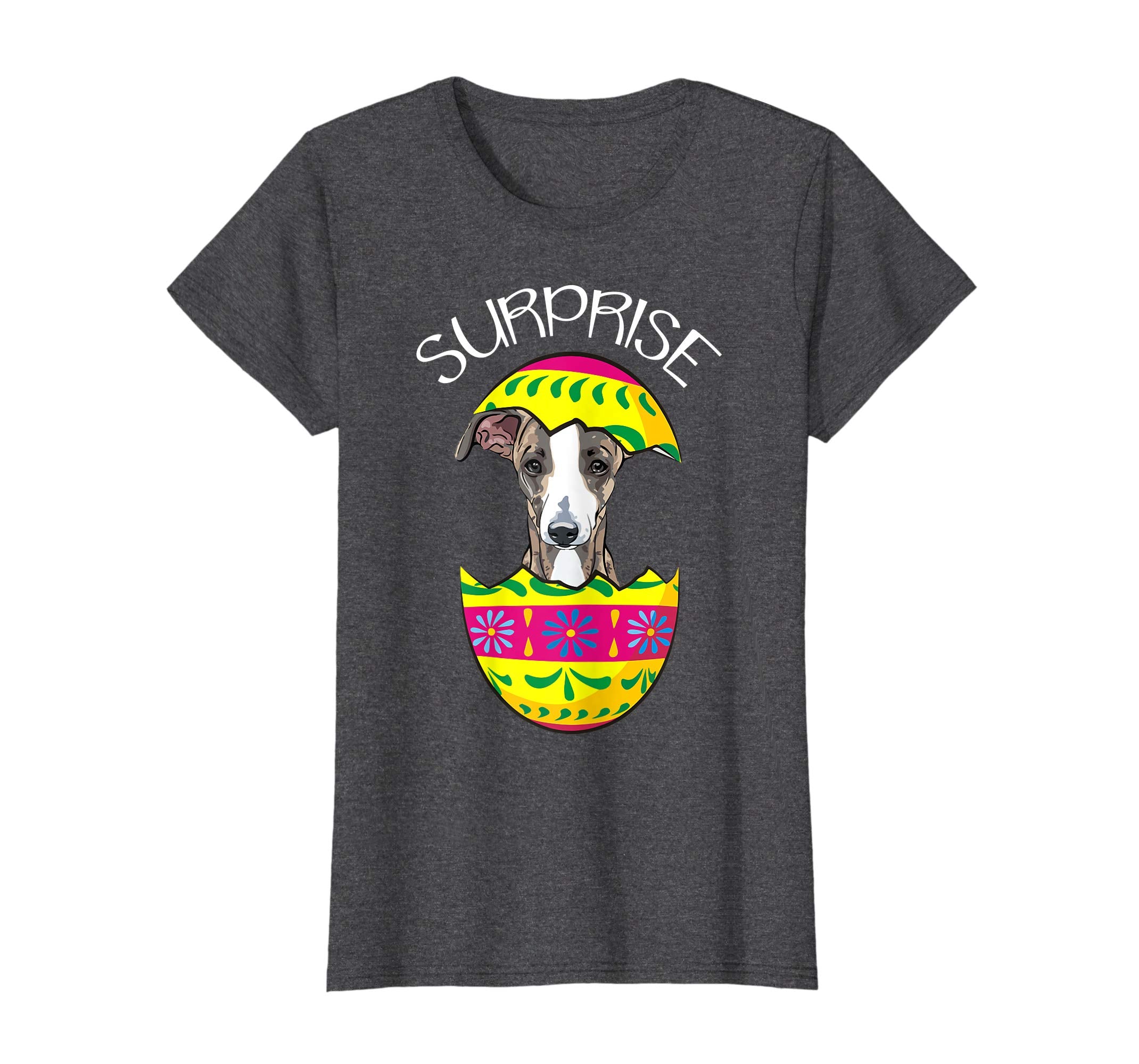 Funny Cute Puppy Greyhound Hatches Easter Egg Easter T-Shirt