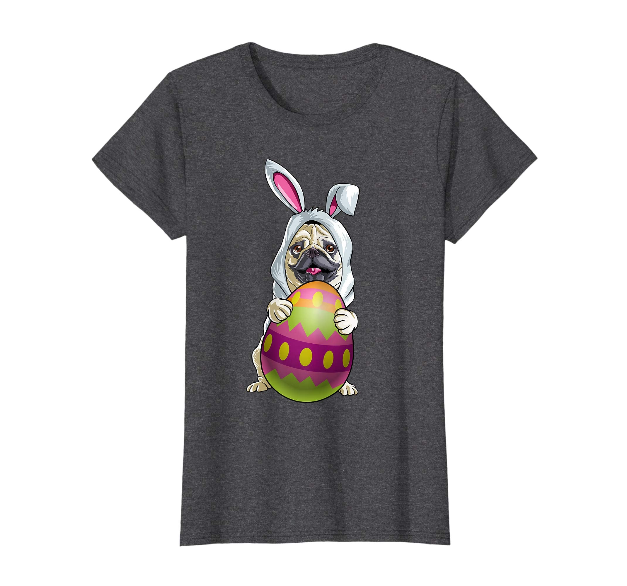 Pug Easter Bunny Ears Egg T Shirt Kids Boys Girls Gift