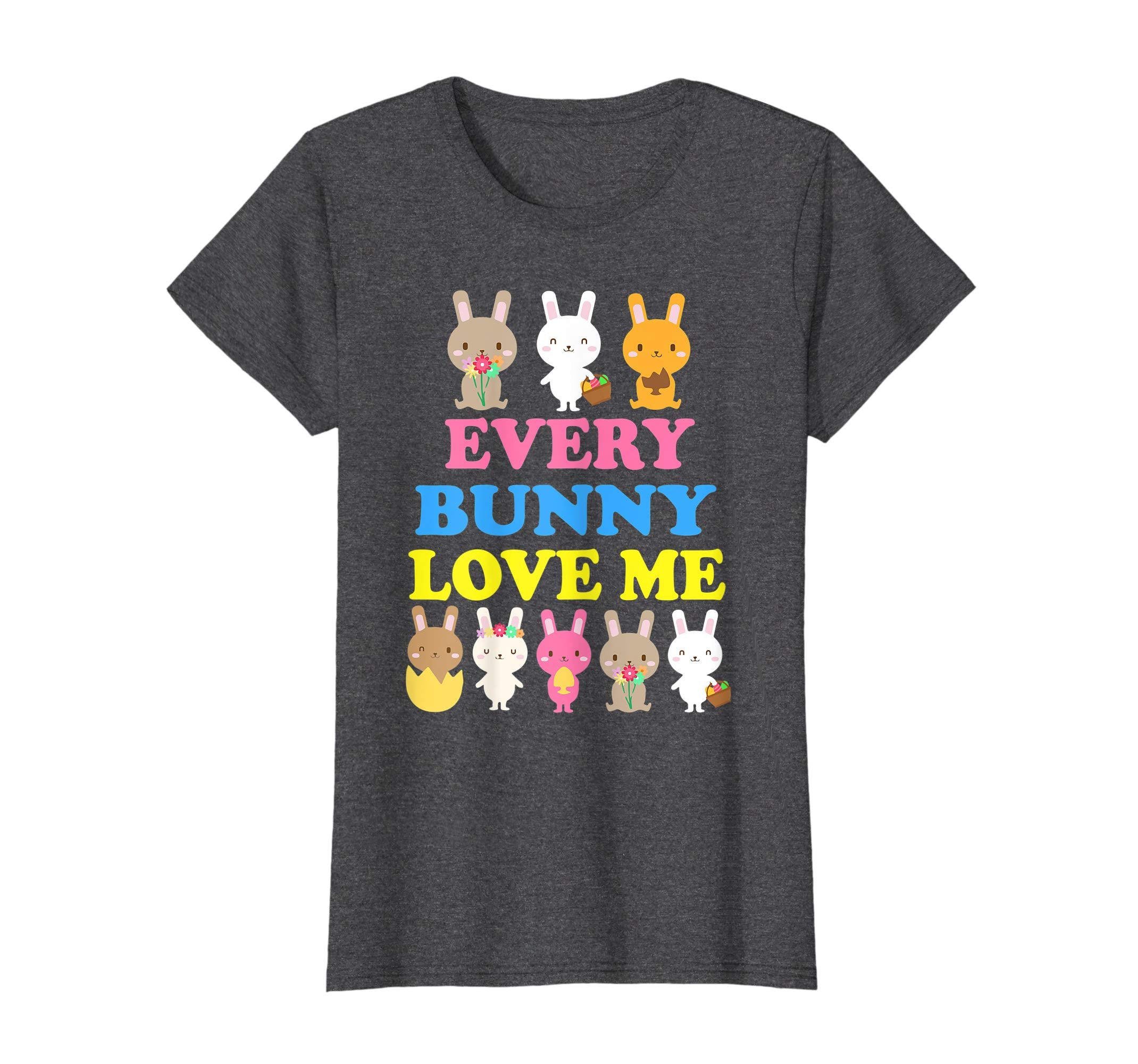 Bunnies Playing Easter Eggs Flower Every Bunny Love Me Shirt