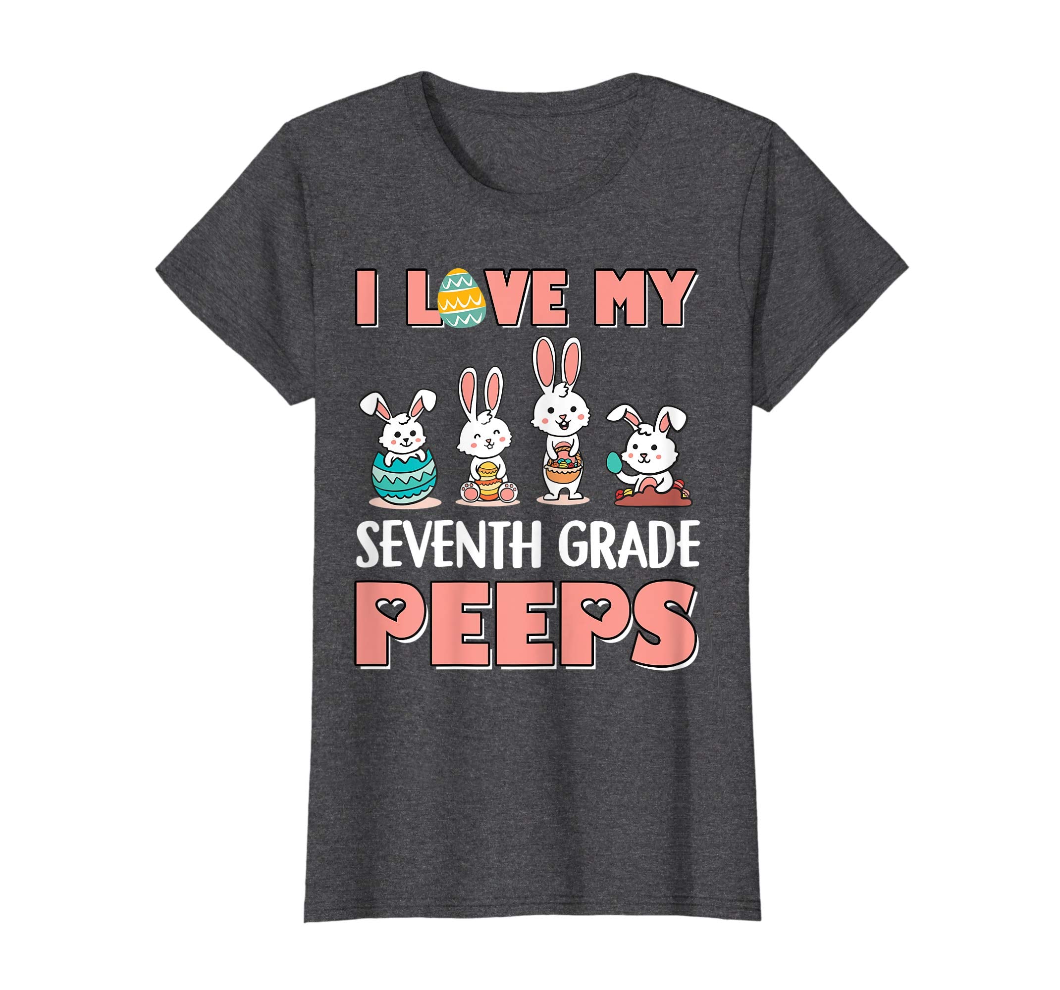 I Love My Seventh Grade Peeps Happy Easter Teacher Shirt