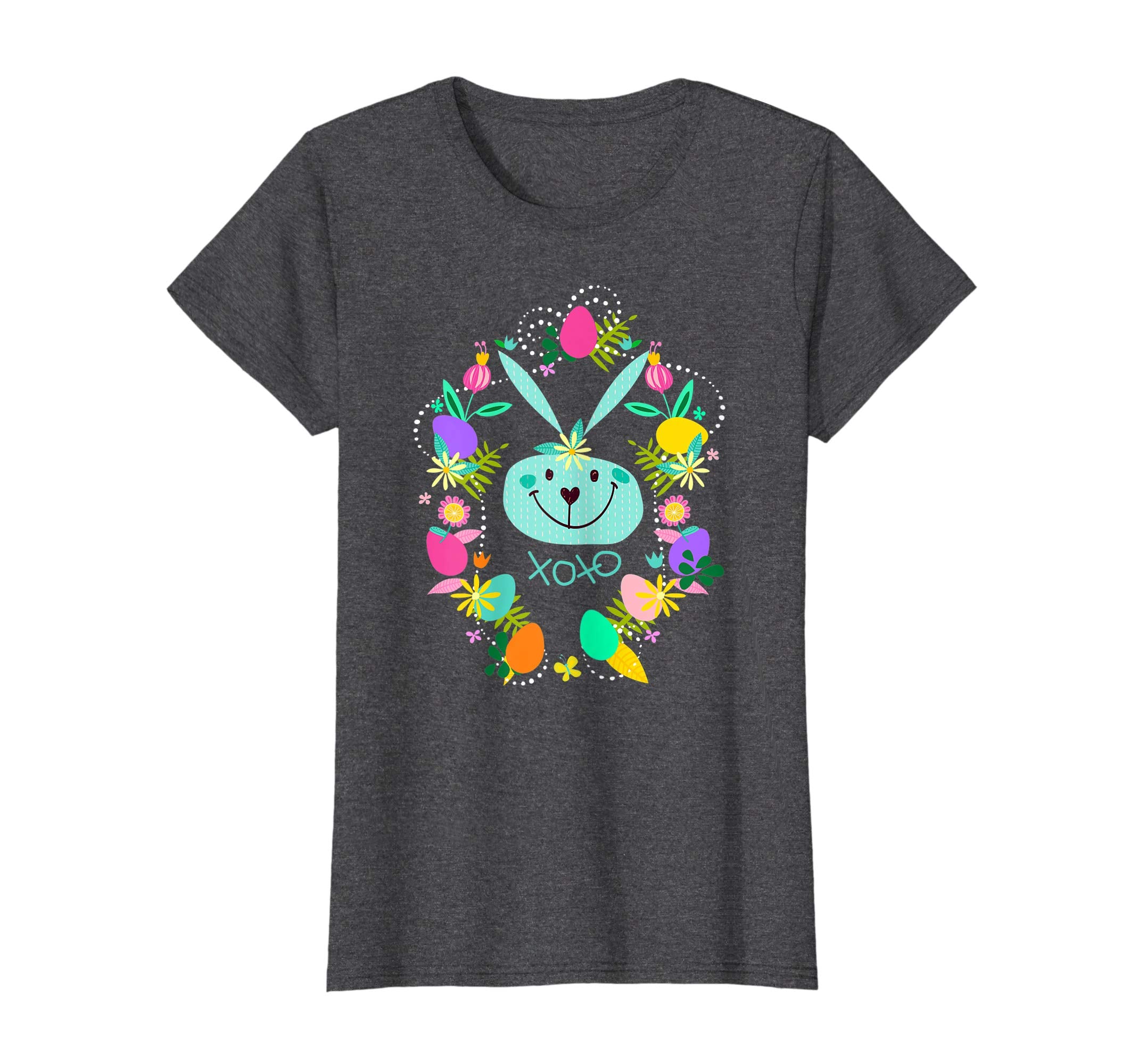 Cute Easter T-Shirt Bunny Flowers for Women and Girls
