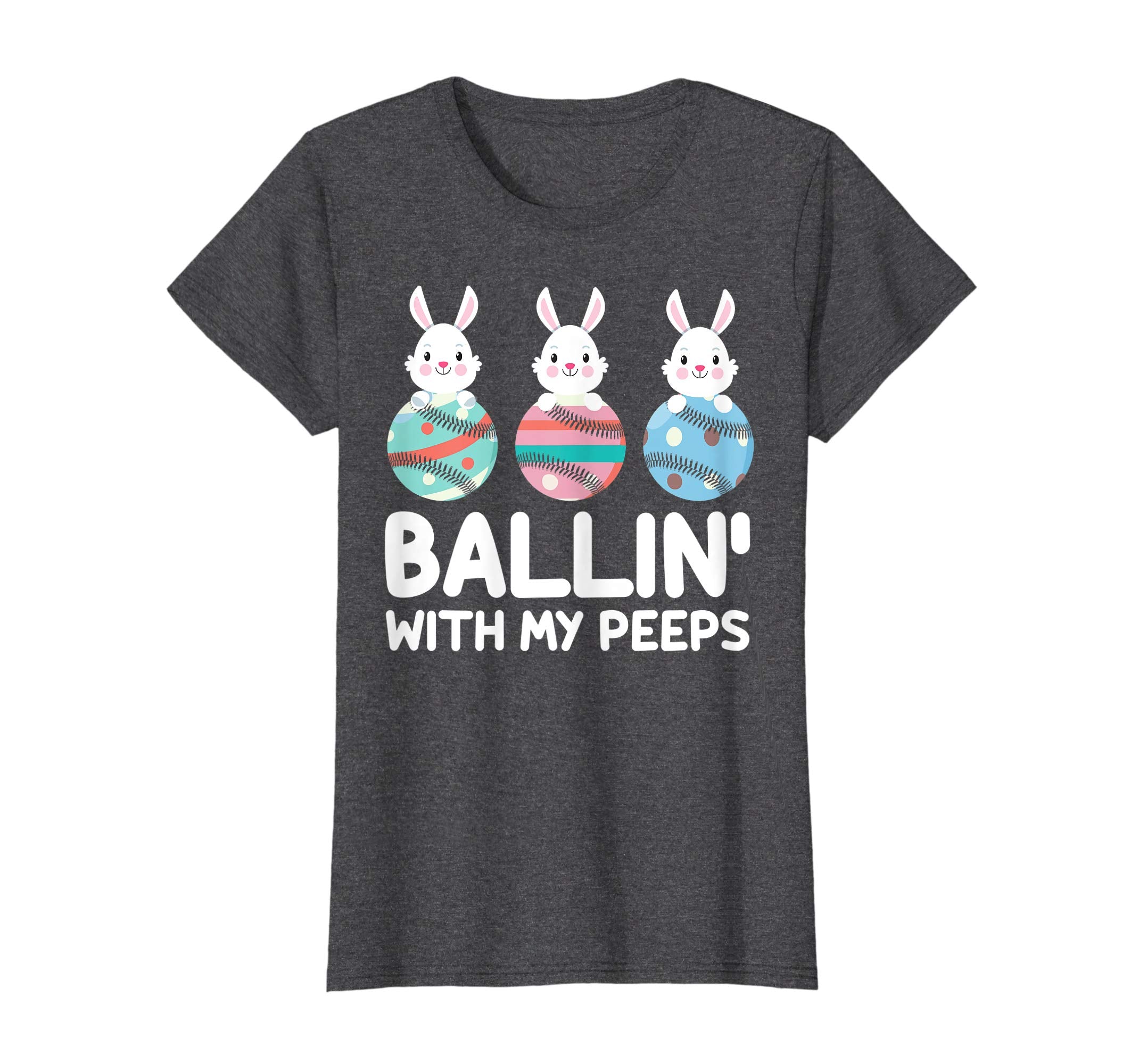 Ballin' with my Peeps funny Rabbits with Easter Eggs Tshirt