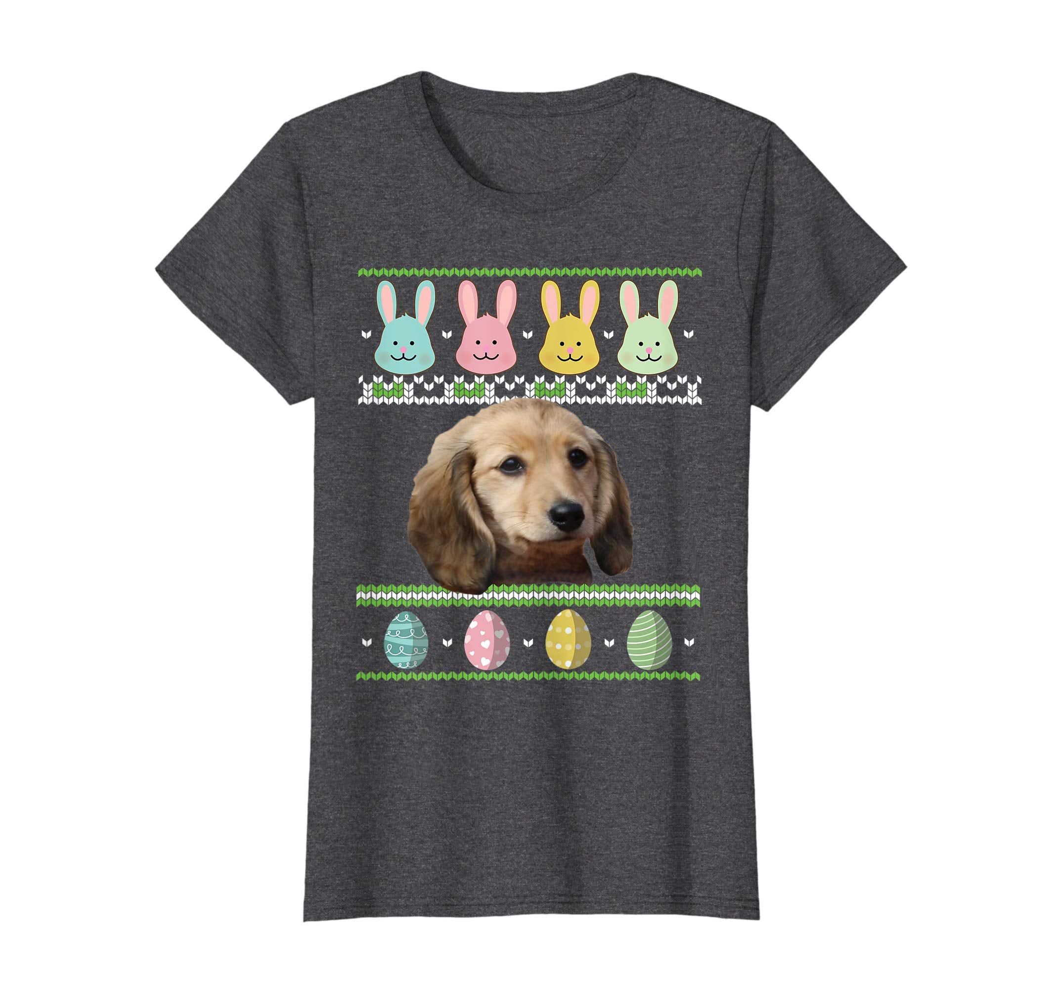Dachshund Dog Bunnies &amp; Easter Eggs Ugly Sweater Happy Shirt