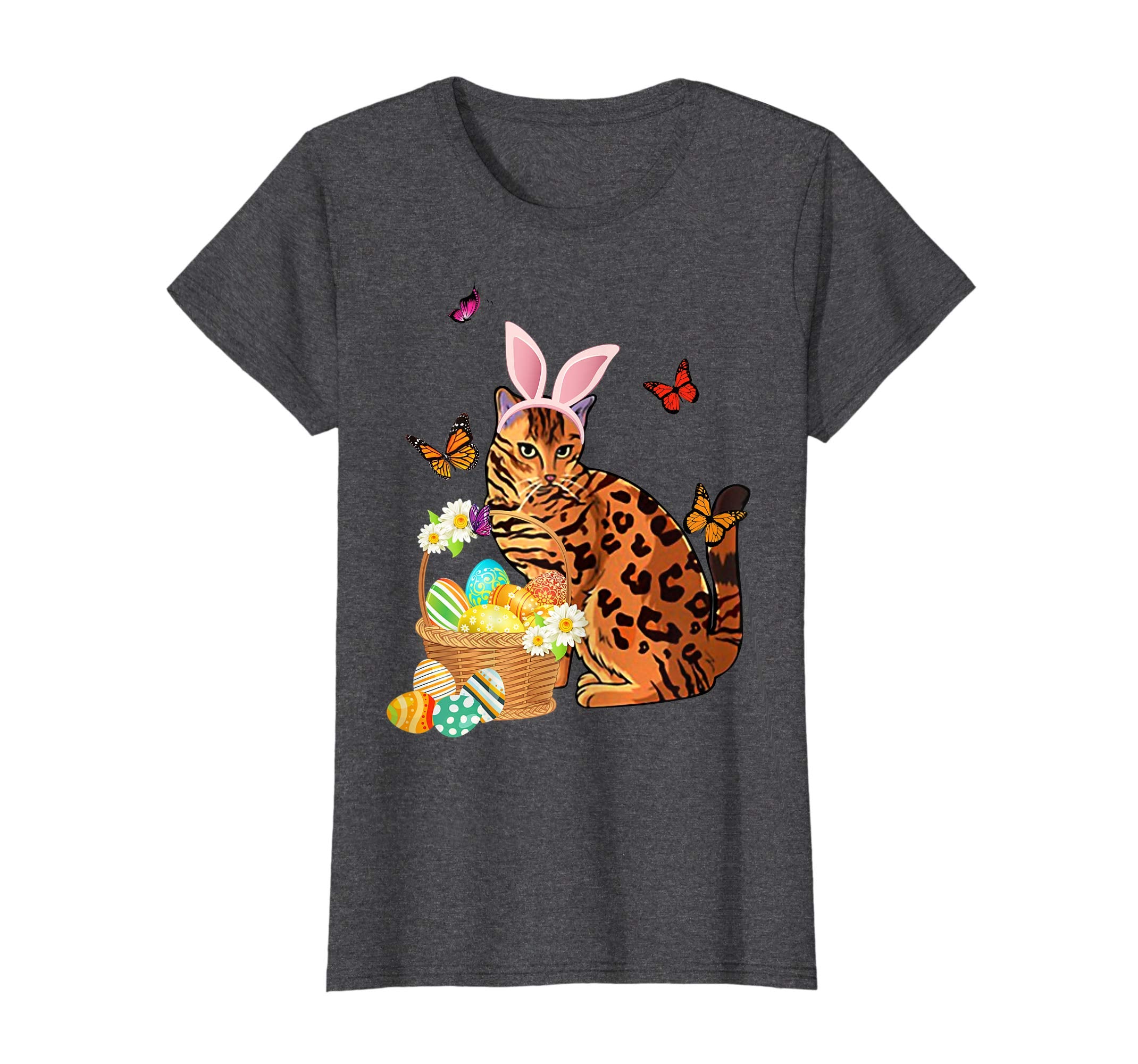 Bengal Cat Bunny Hat Rabbit Easter Eggs Shirt