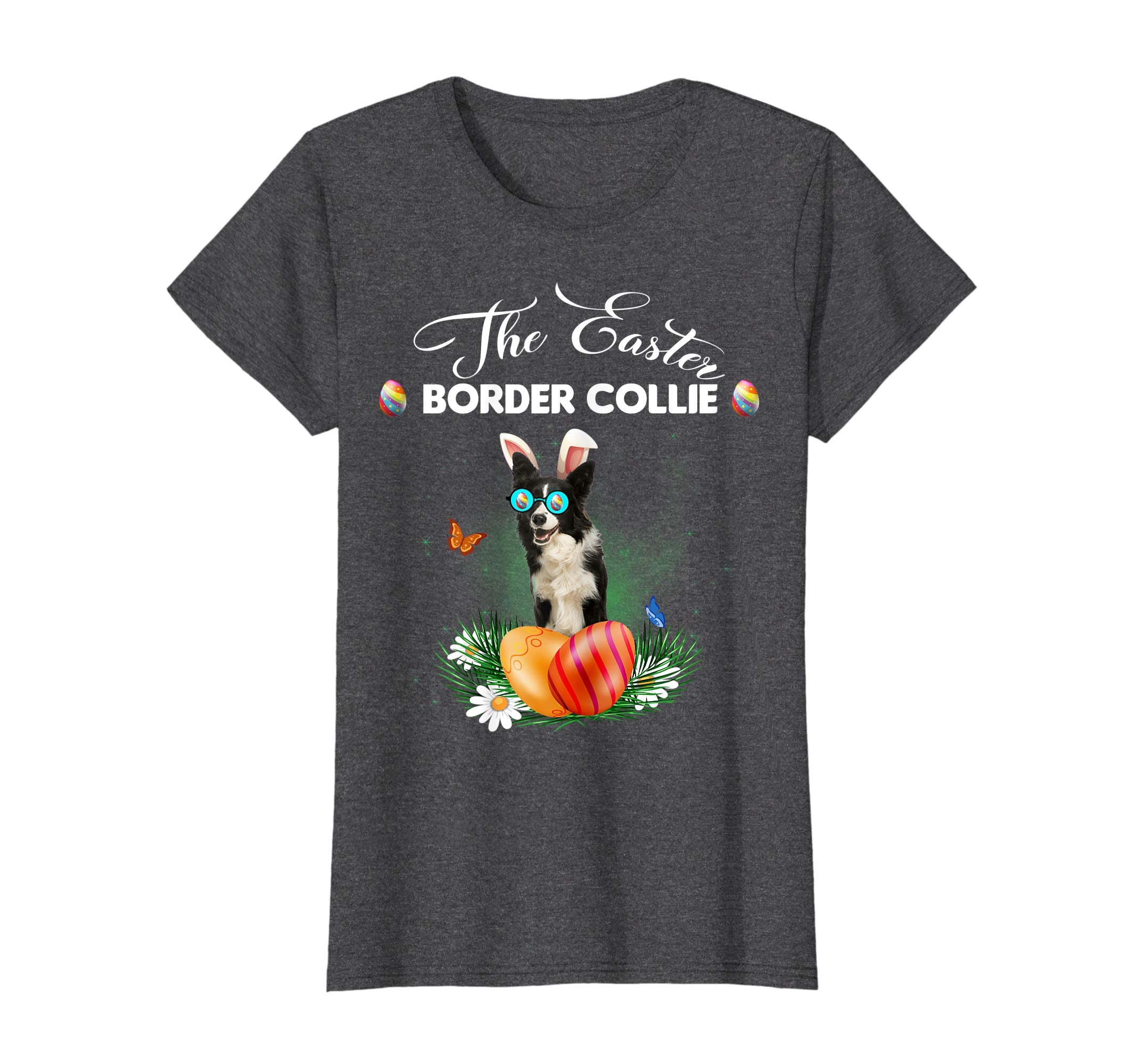Border Collie Bunny Easter Day Dog Gifts T-Shirt
