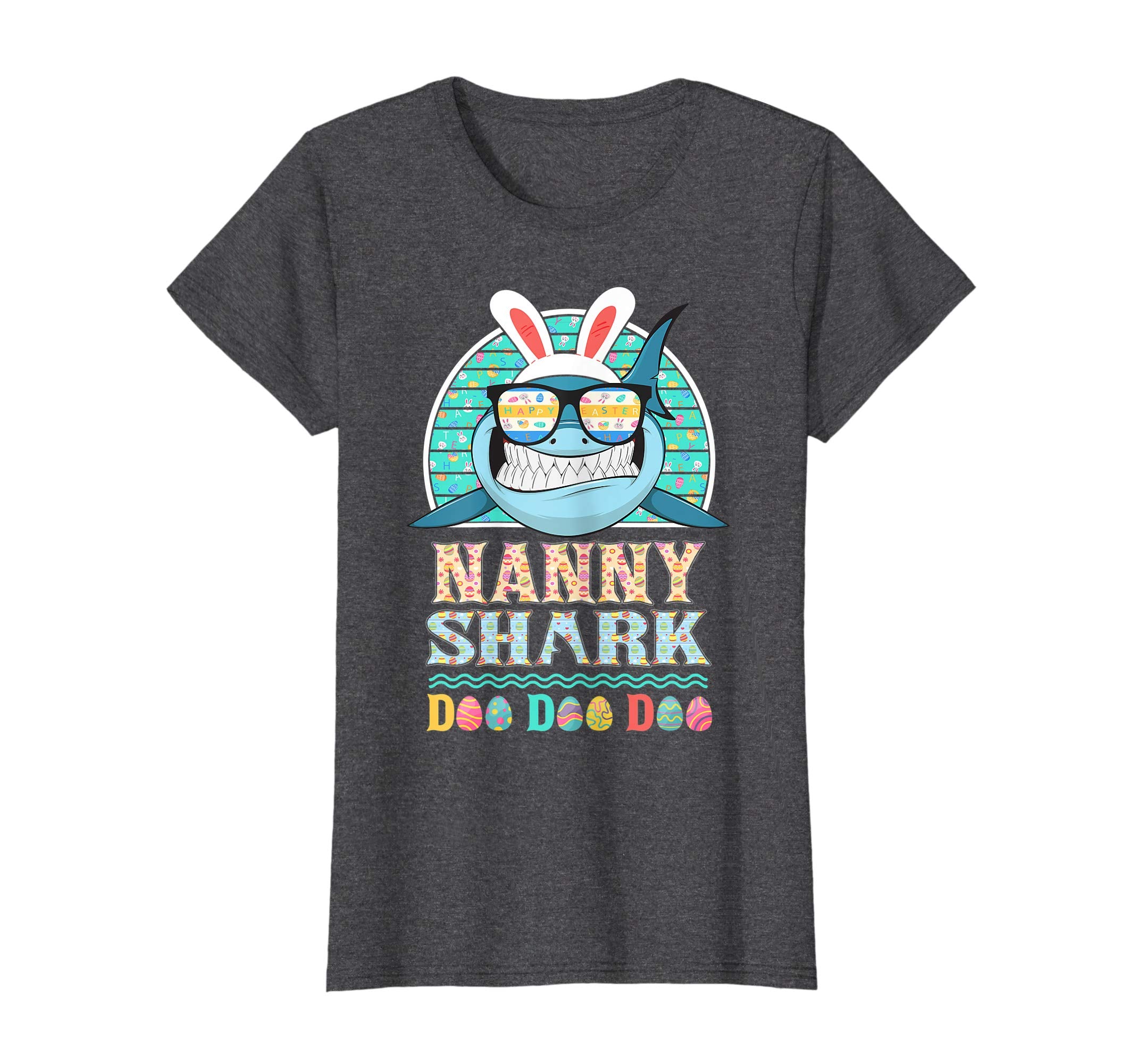 Funny Nanny Shark Happy Easter Day Gift Family Shirt