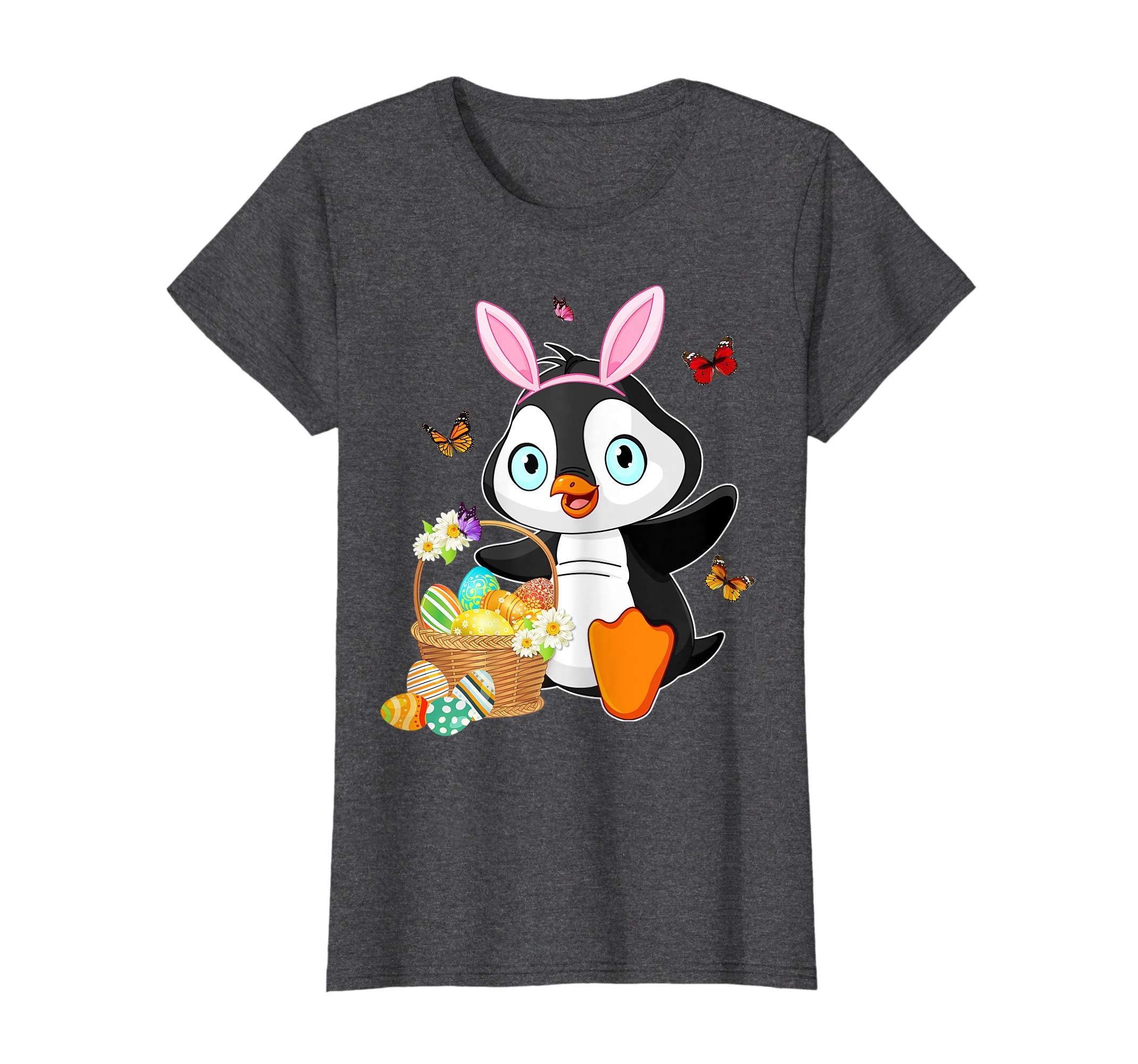 Penguin Bunny Hat Rabbit Easter Eggs Shirt Happy Ea