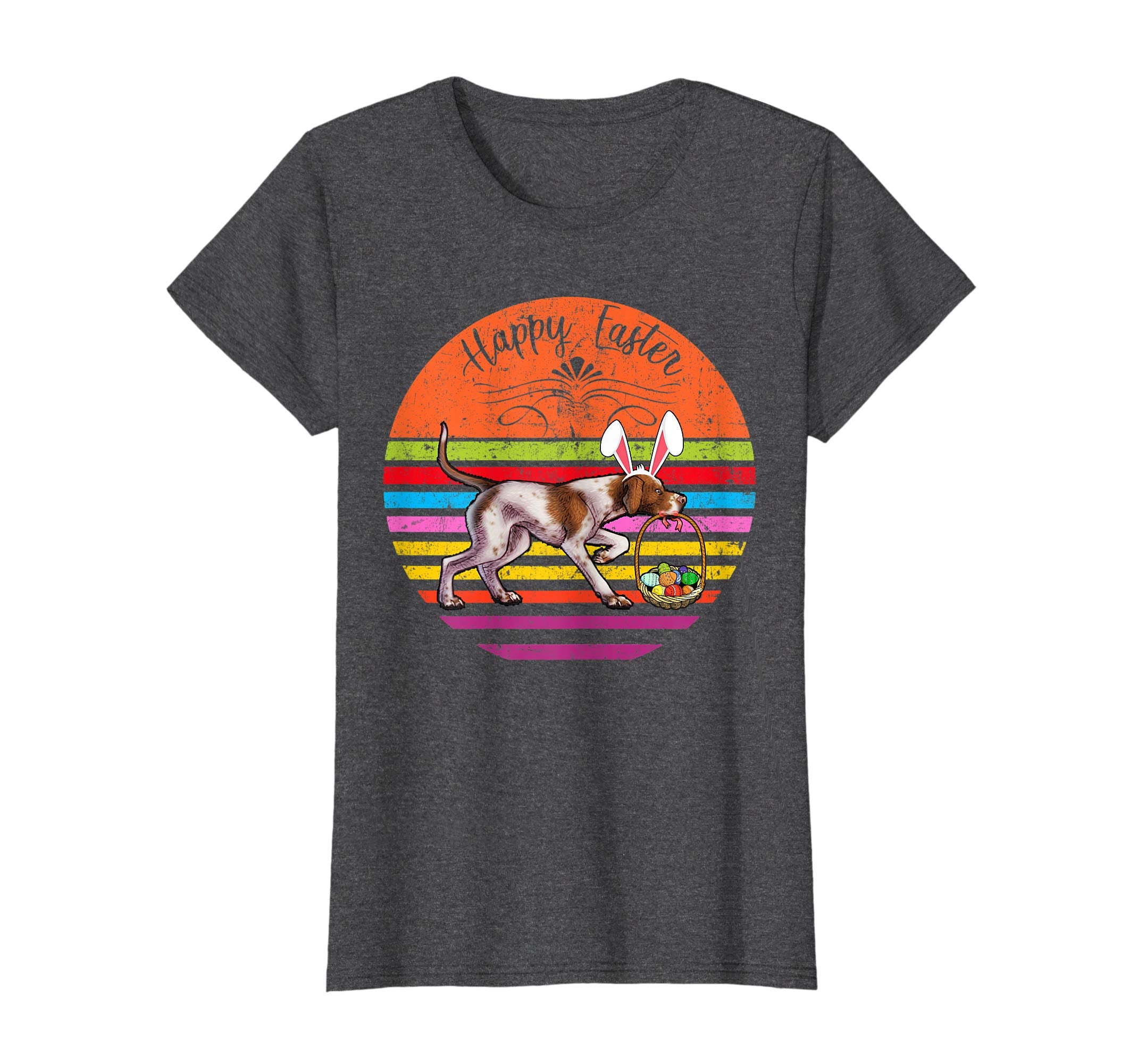 Vintage Pointer Dog Easter Eggs Basket T Shirt