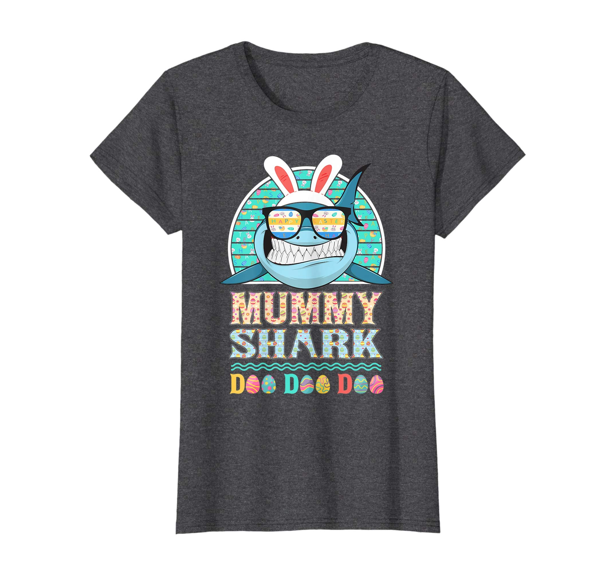 Funny Mummy Shark Happy Easter Day Gift Family Shirt