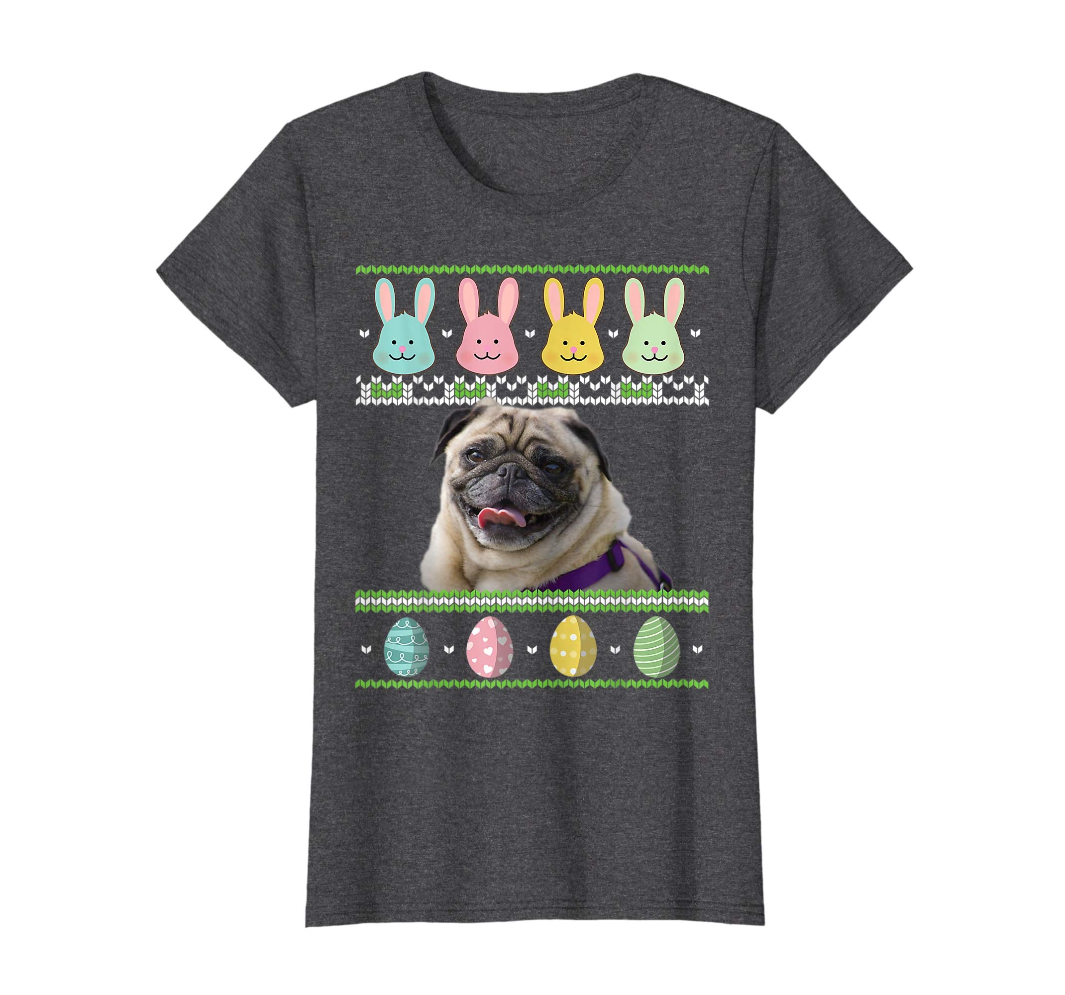 Pug Dog Bunnies Easter Eggs Ugly Sweater Happy Day Shirt