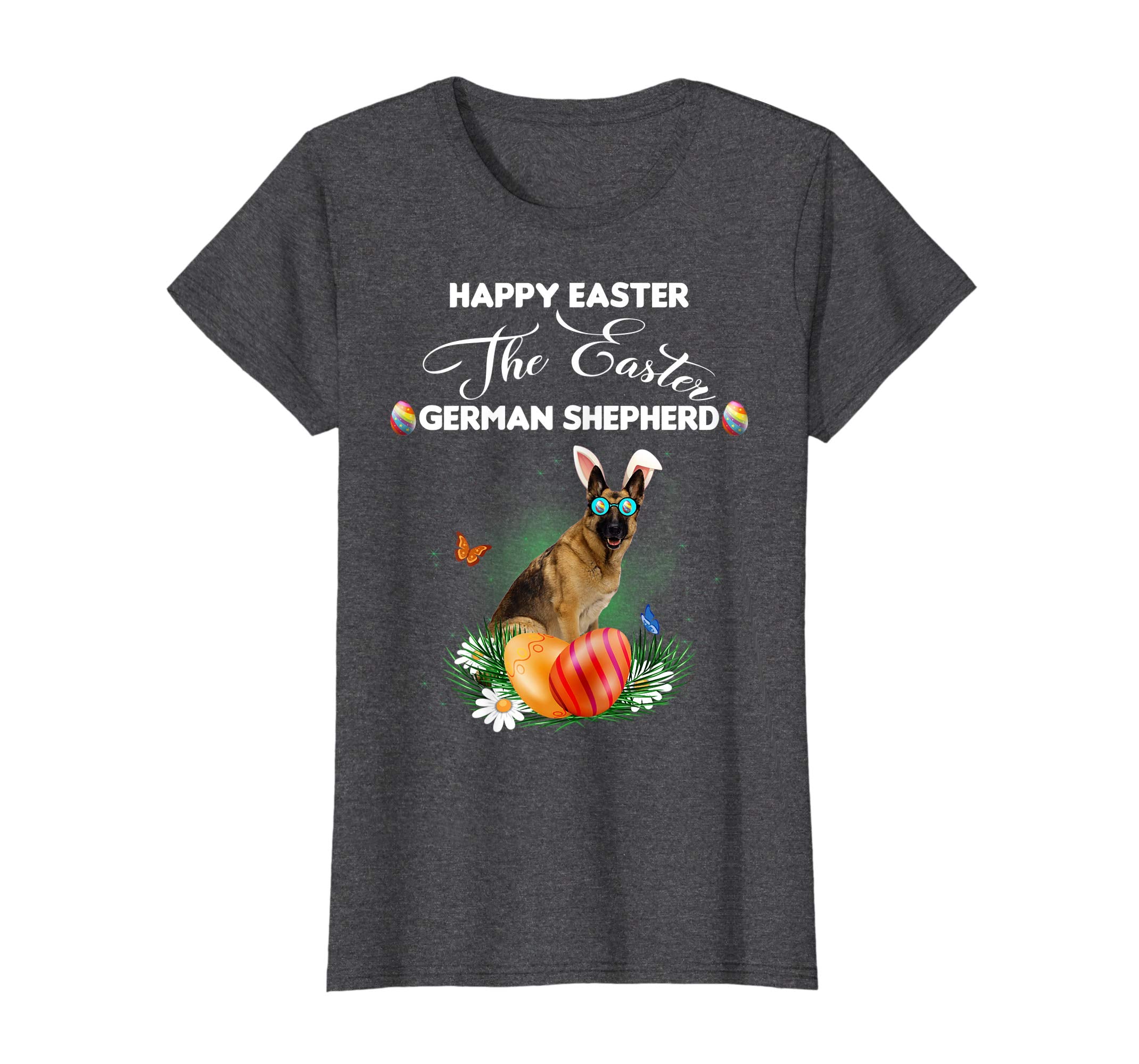German Shepherd Dog Sunglass Bunny Happy Easter Day Tshirt
