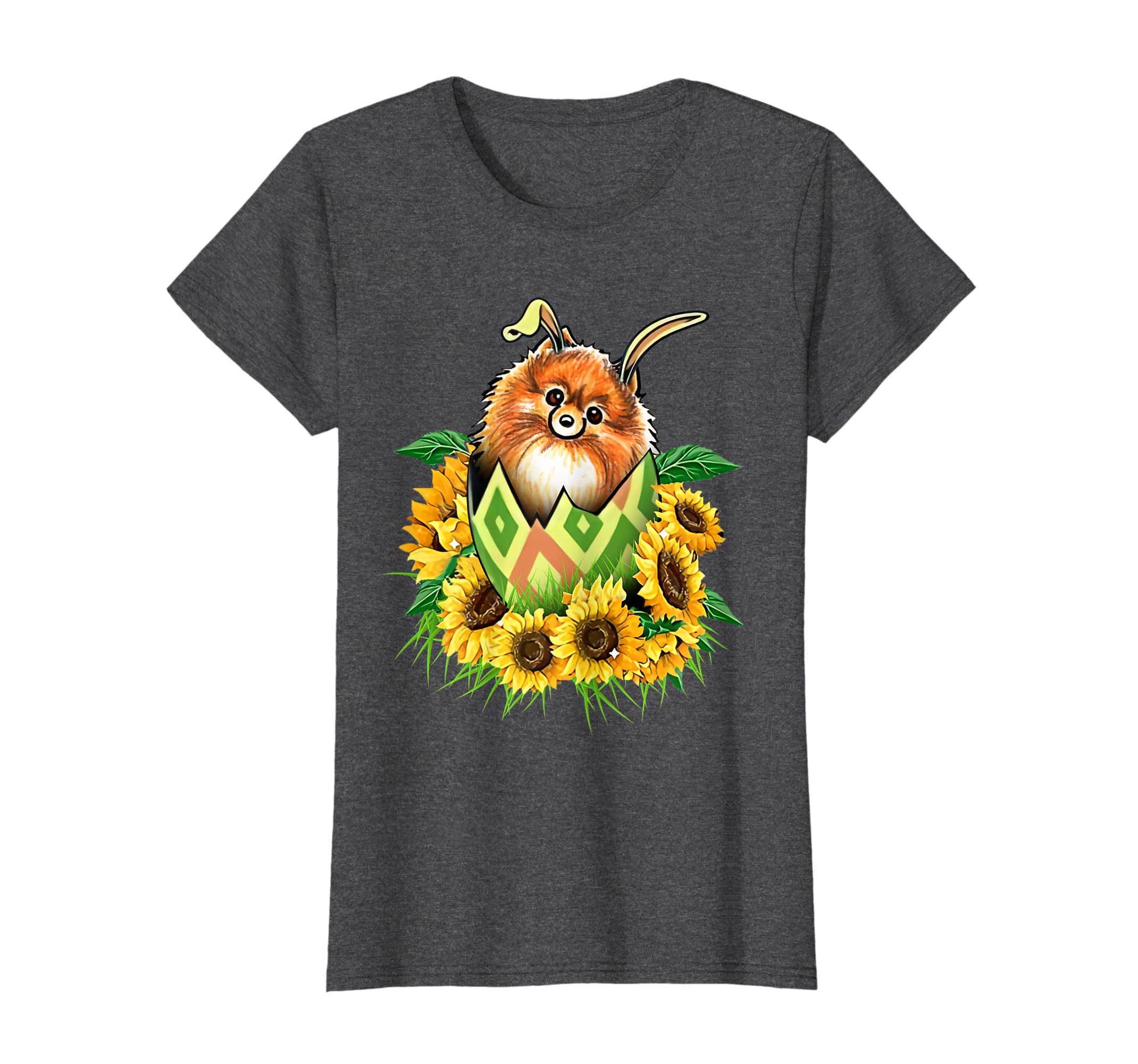 pomeranian sunflower easter shirt