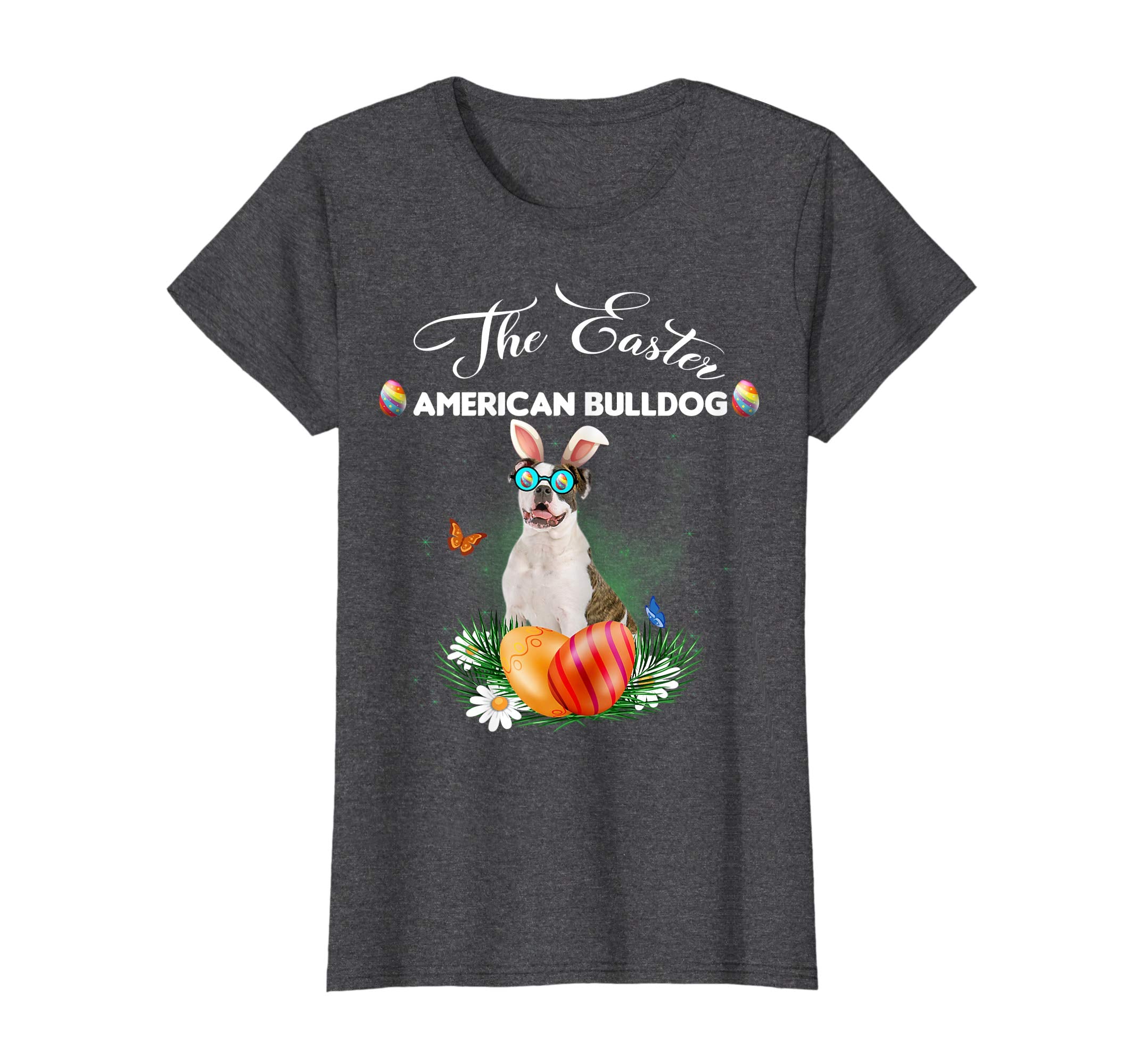 American Bulldog Bunny Easter Day Dog Gifts T-Shirt