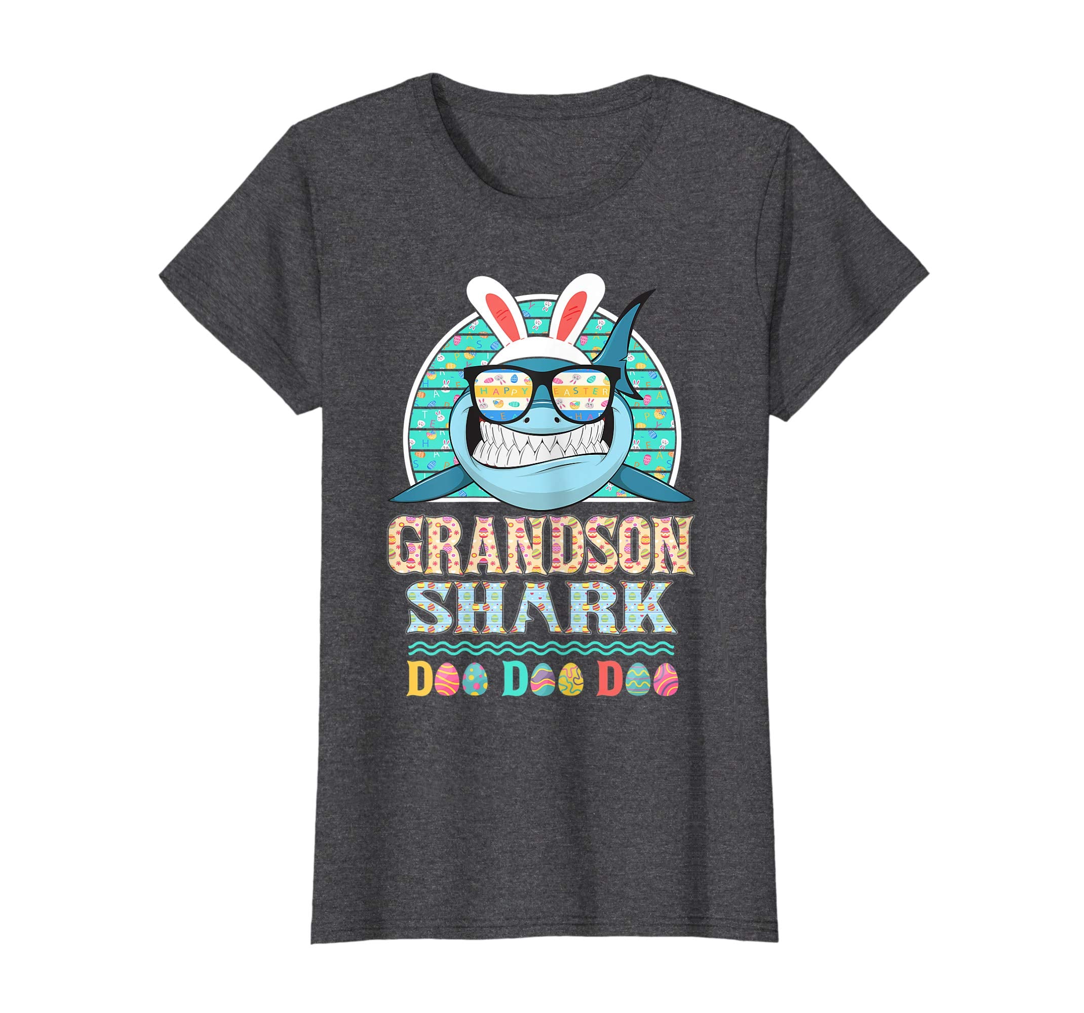 Funny Grandson Shark Happy Easter Day Gift Family Shirt