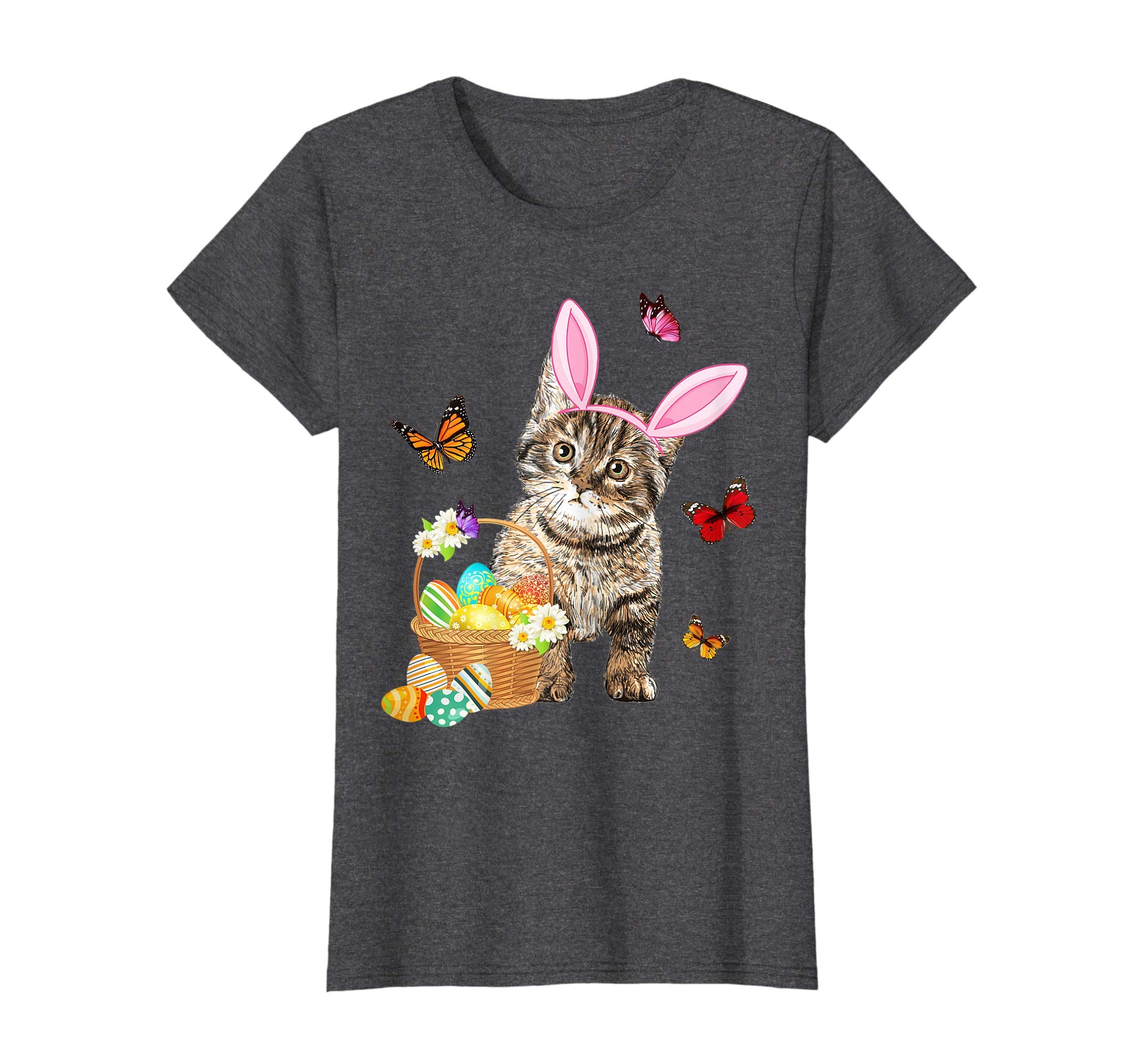 Cat Bunny Hat Rabbit Easter Eggs Shirt Happy Ea