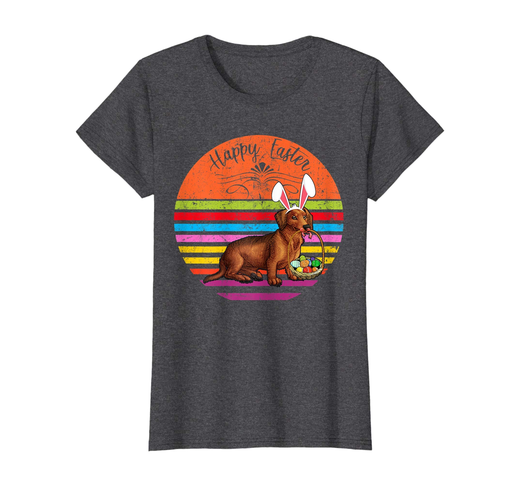 Vintage Dachshund Dog Easter Eggs Basket T Shirt