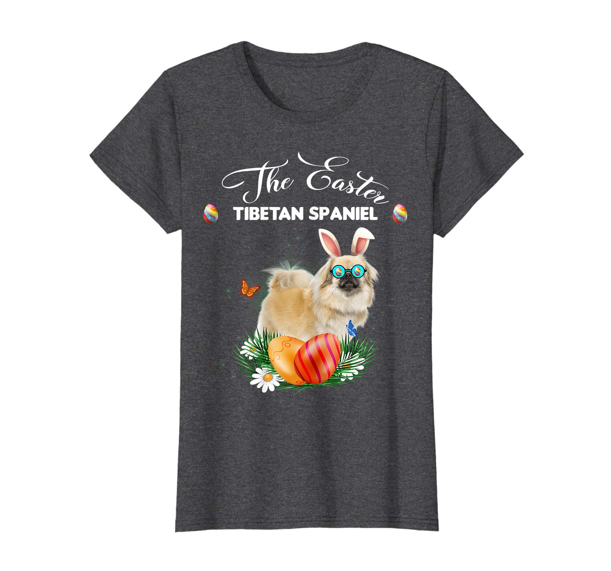 Tibetan Spaniel Bunny Easter Day Dog Gifts T-Shirt