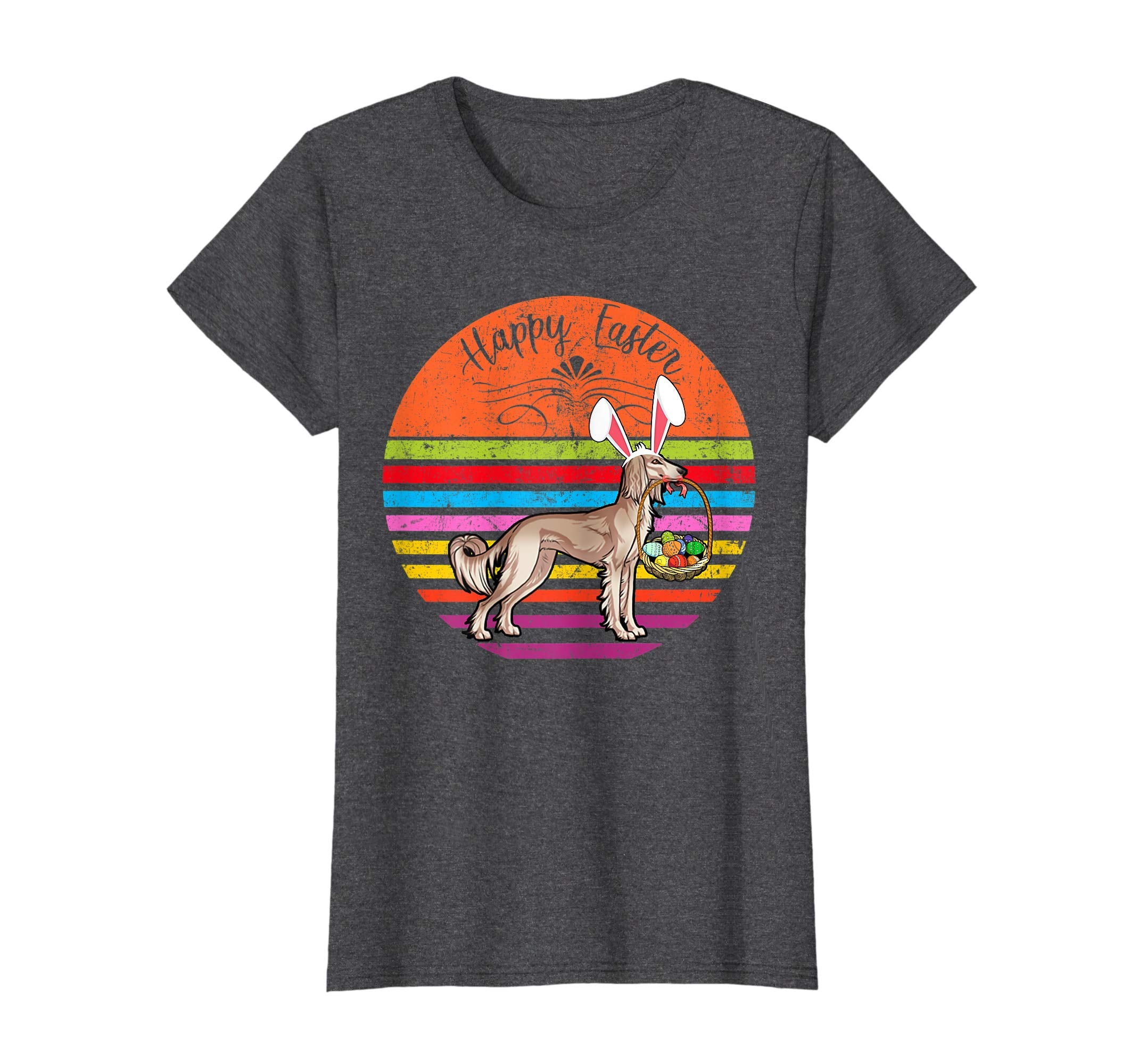 Cute Saluki Dog With Bunny Hat Happy Easter Eggs T Shirt