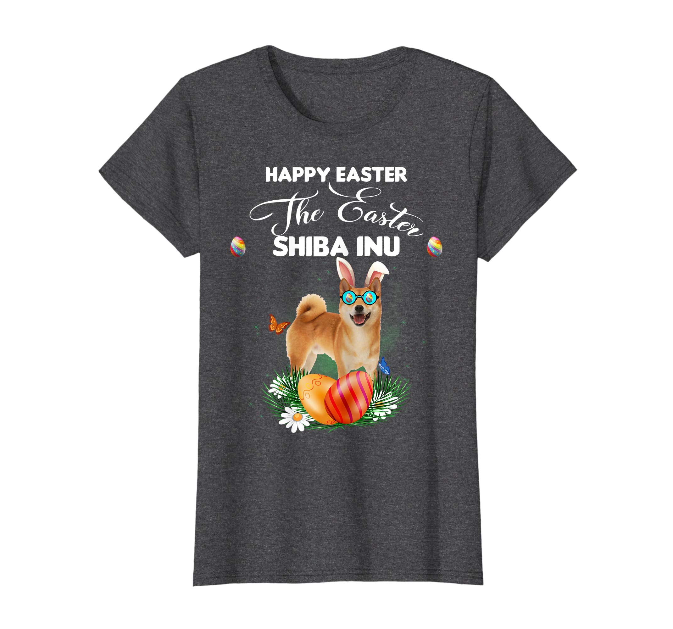 Shiba Inu Dog Sunglass Bunny Happy Easter Day Tshirt