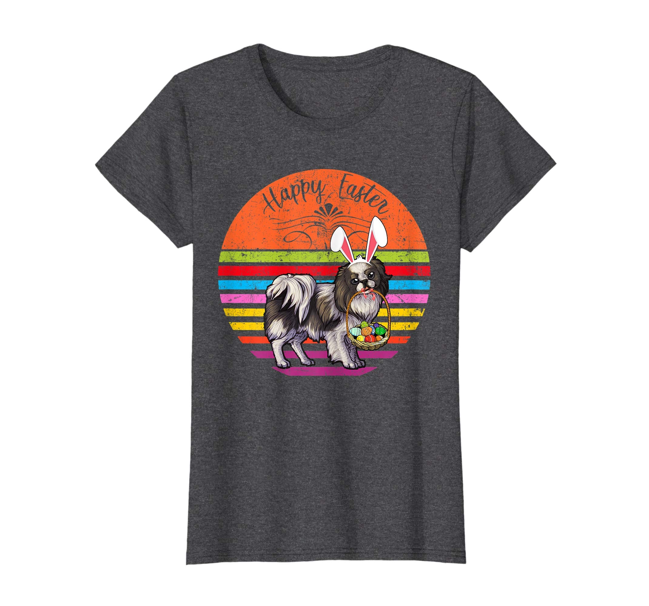Vintage Japanese Chin Dog Easter Eggs Basket T Shirt