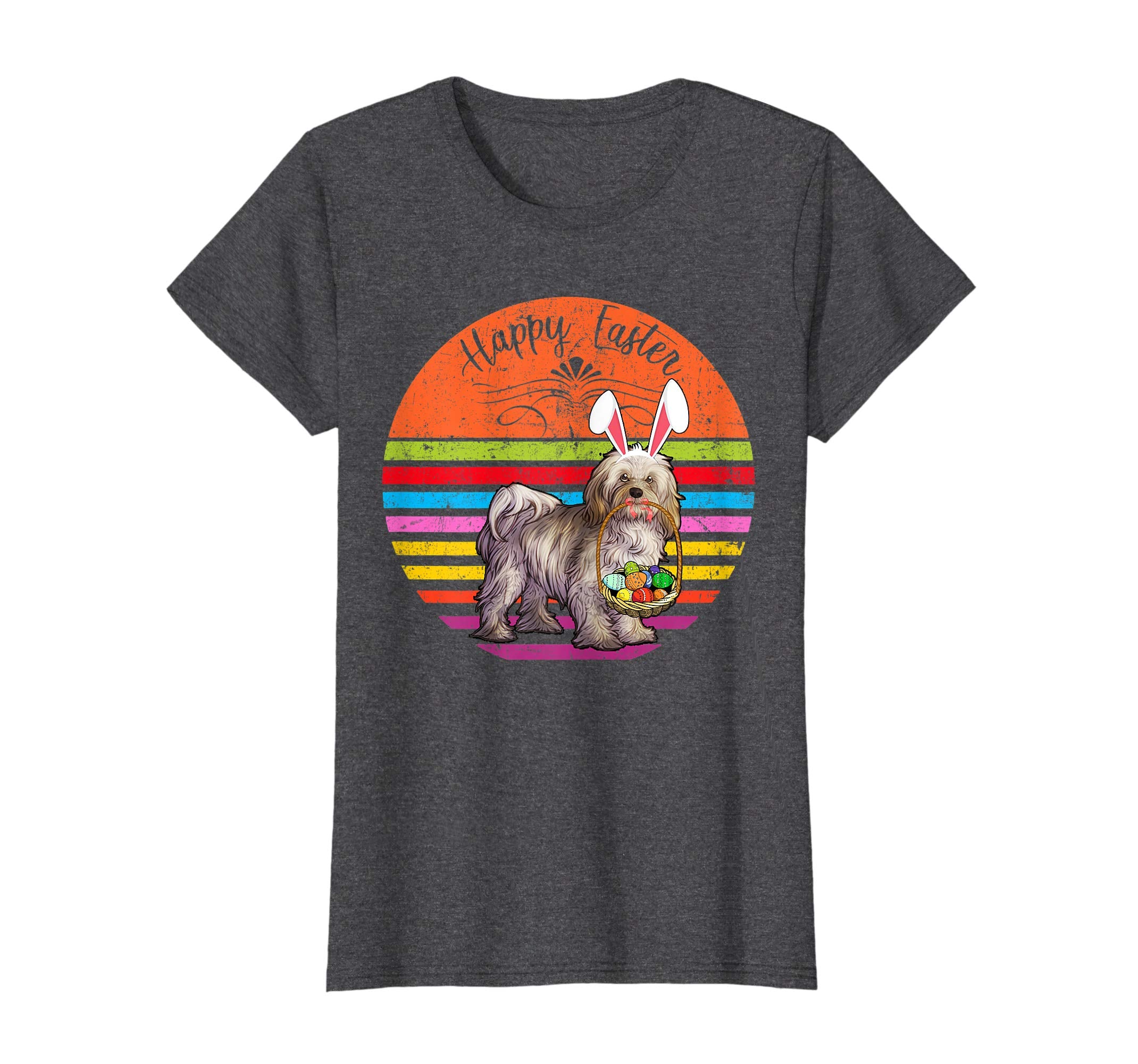 Vintage Havanese Dog Easter Eggs Basket T Shirt