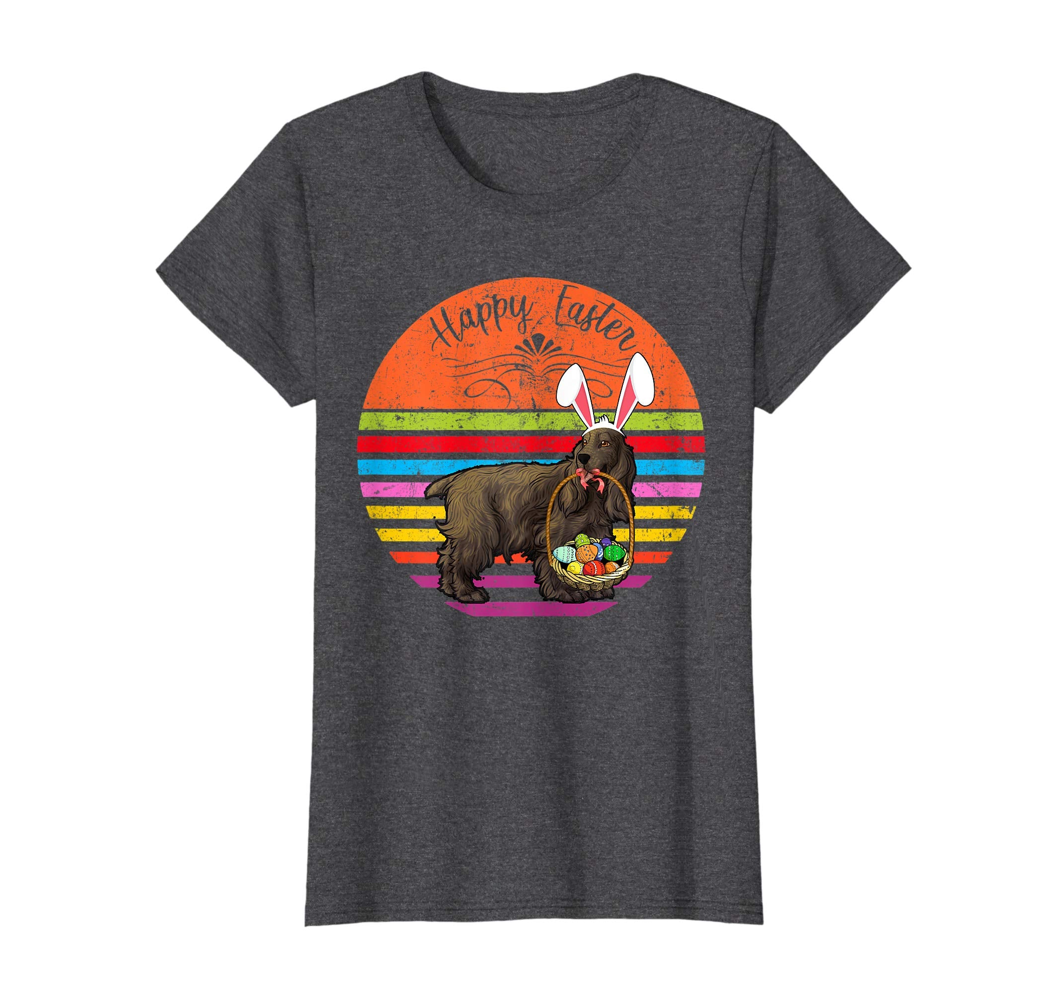 Vintage English Cocker Spaniel Dog Easter Eggs Basket Shirt