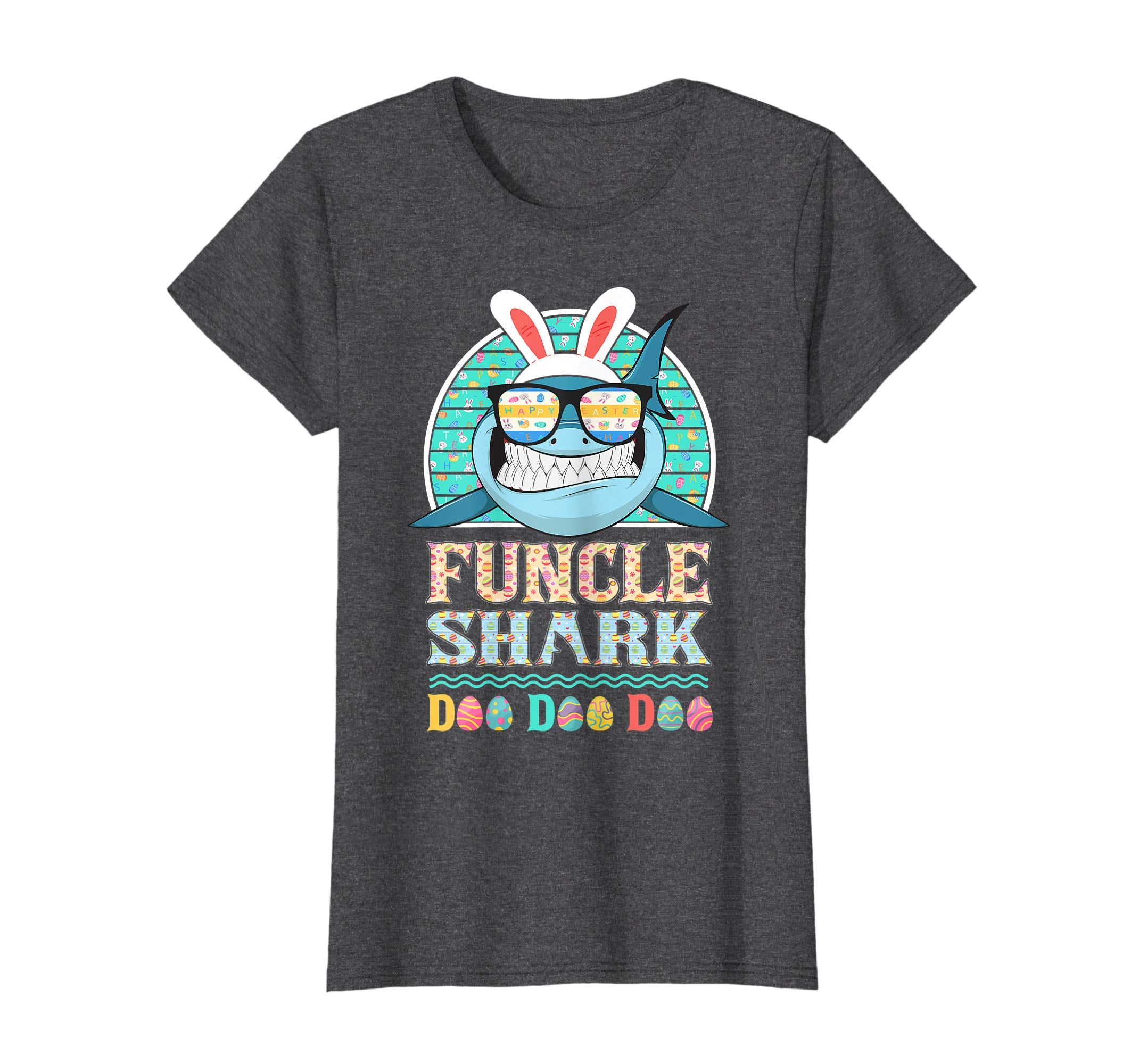 Funny Funcle Shark Happy Easter Day Gift Family Shirt