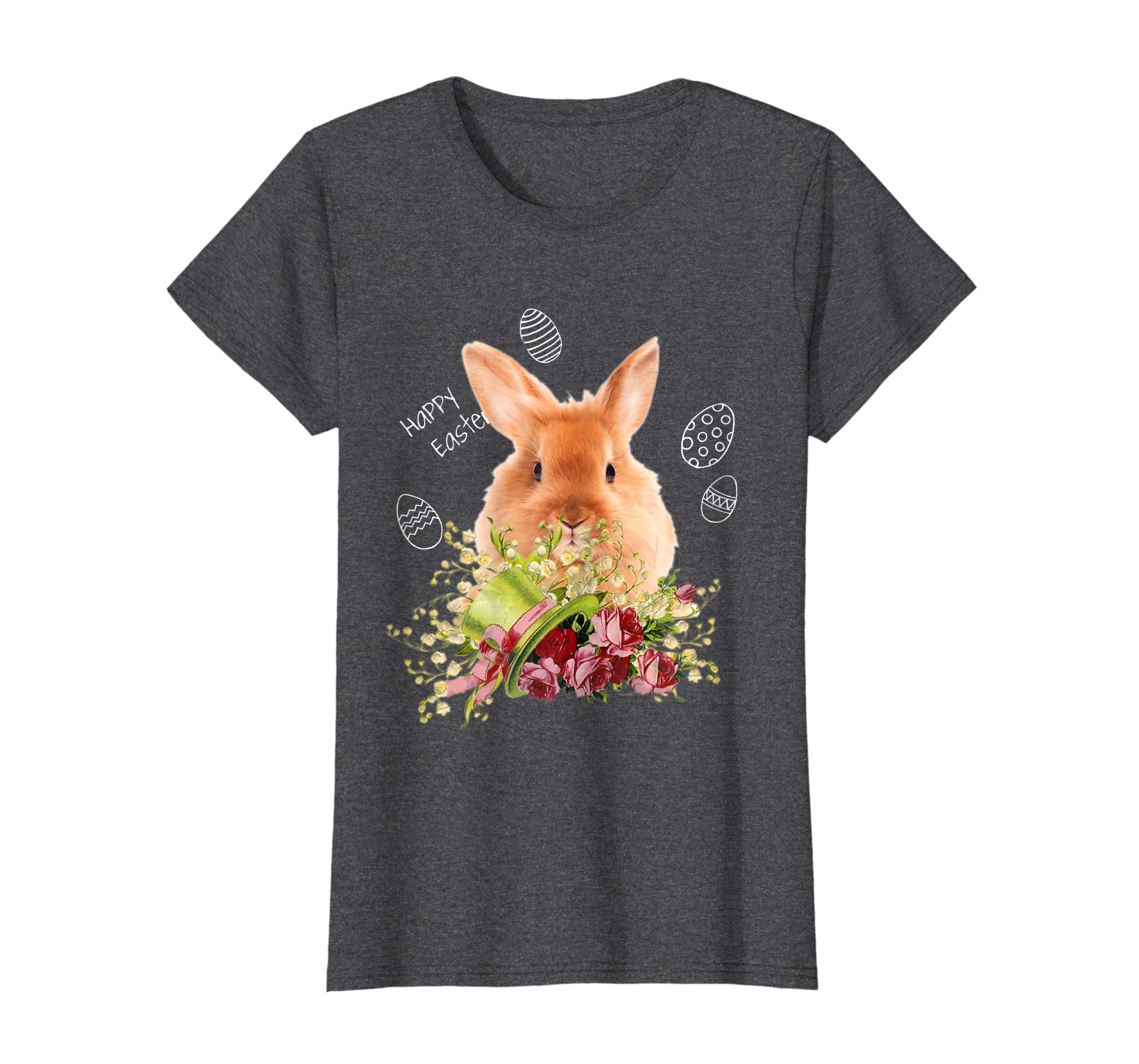 Easter Real Bunny And Flowers Graphic T-Shirt