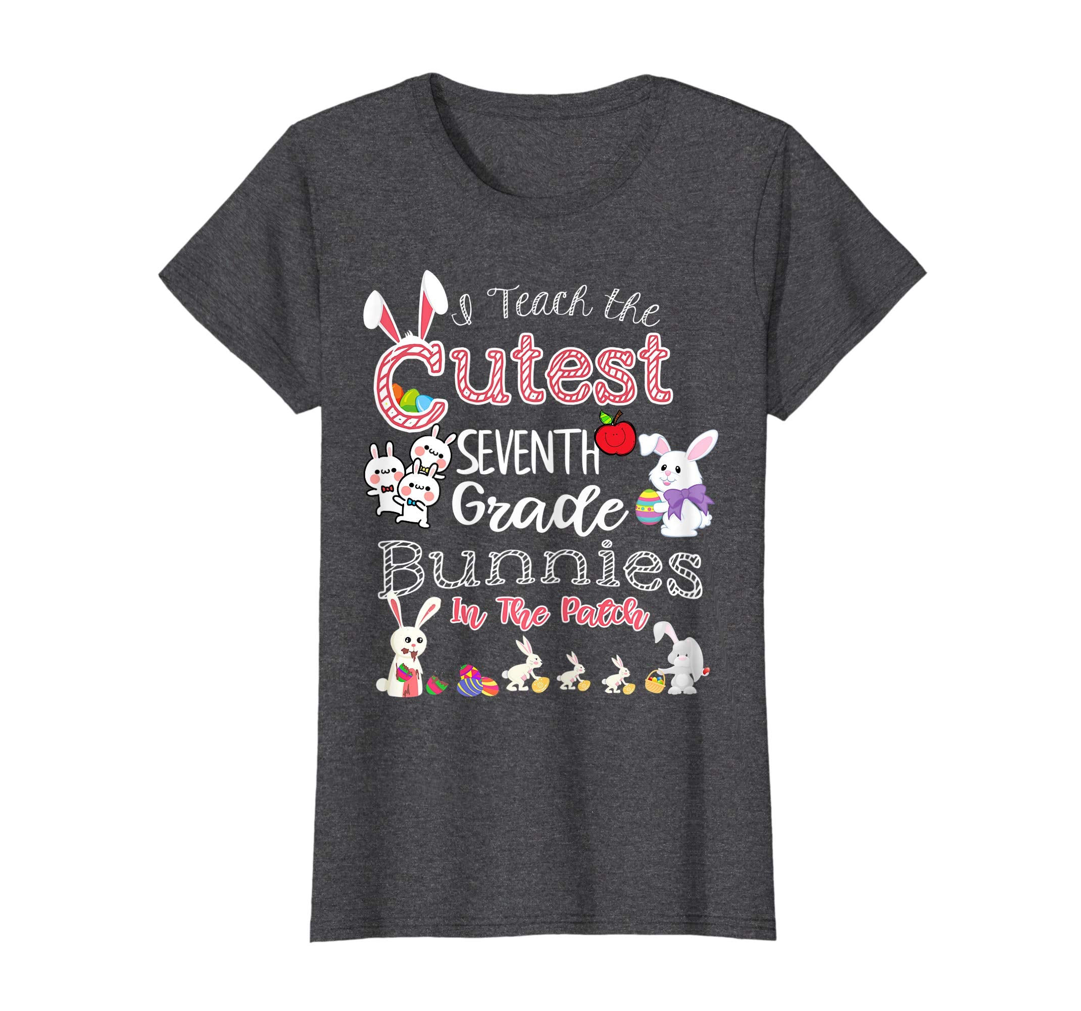Cute Easter Seventh Grade Teacher T Shirt - Cutest Bunnies