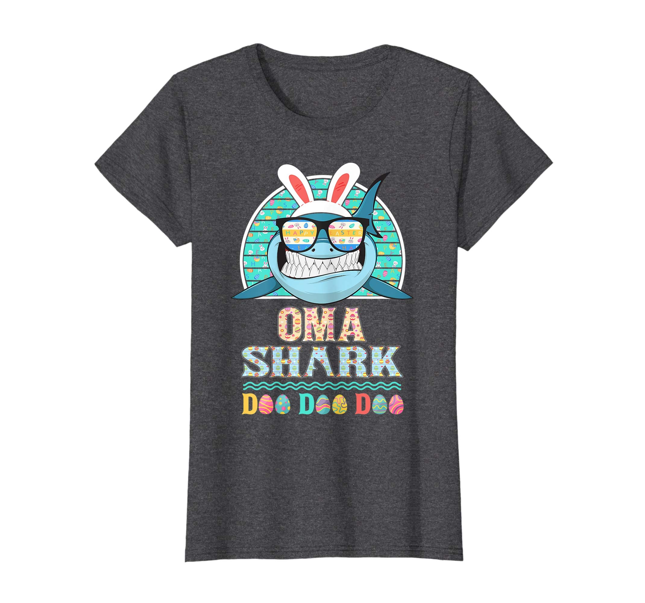 Funny Oma Shark Happy Easter Day Gift Family Shirt