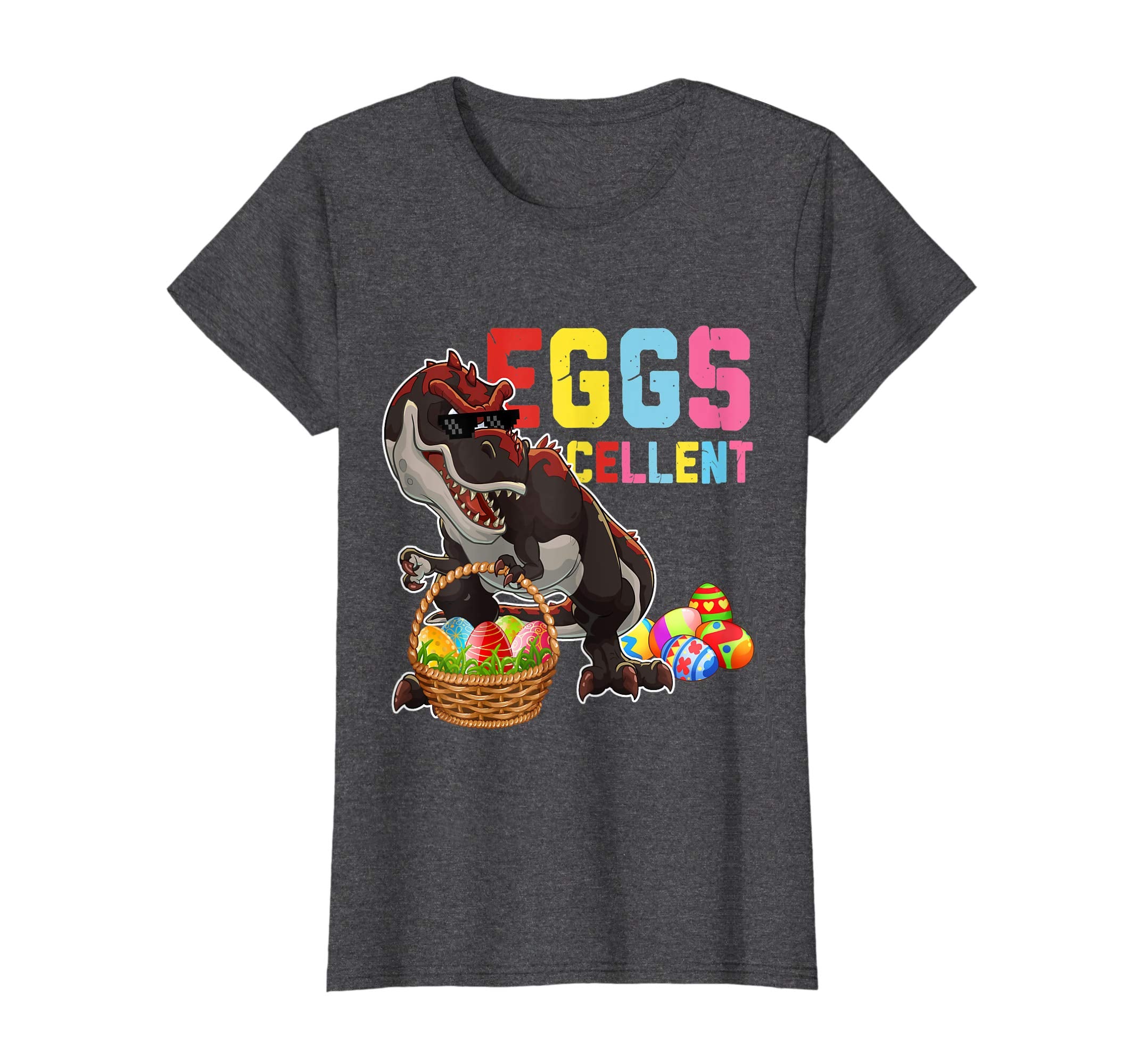 Dinosaur T-rex Bunny Ears Egg Cellent Easter Basket T-Shirt