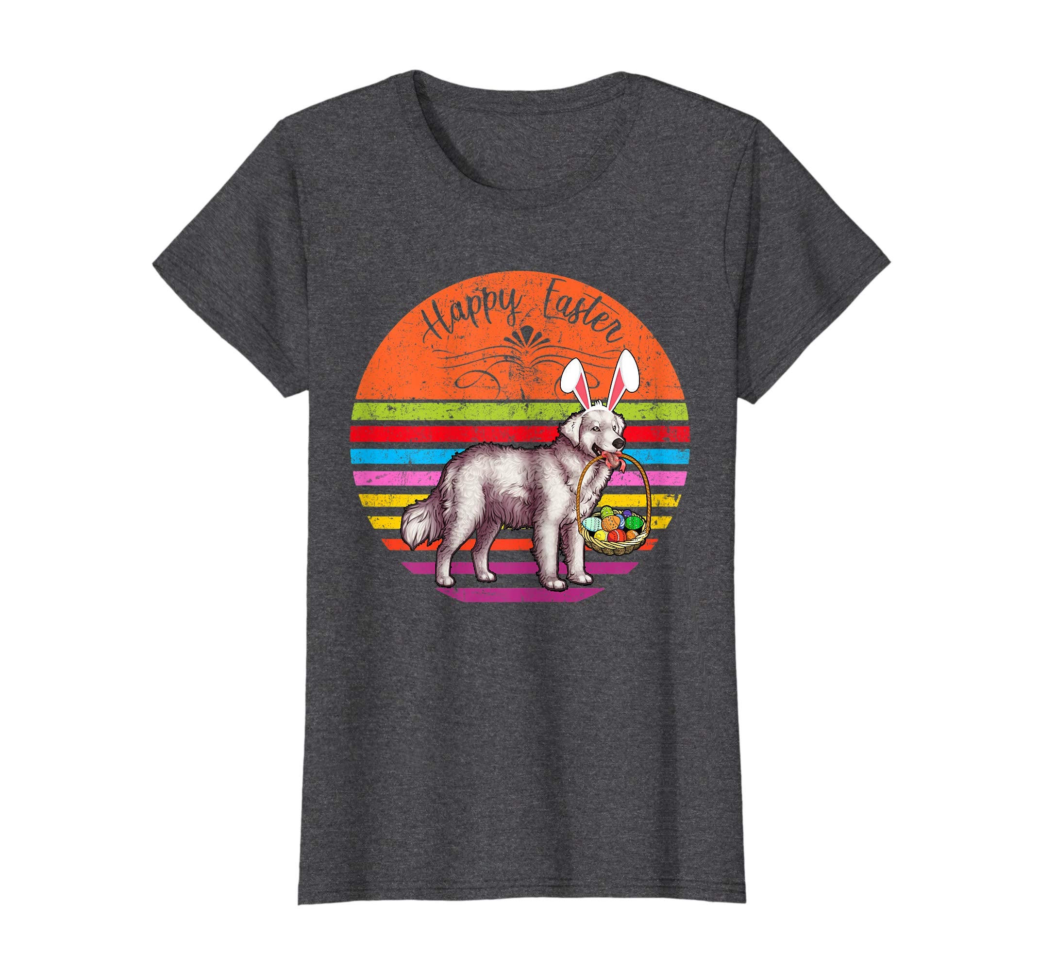 Vintage Kuvasz Dog Easter Eggs Basket T Shirt
