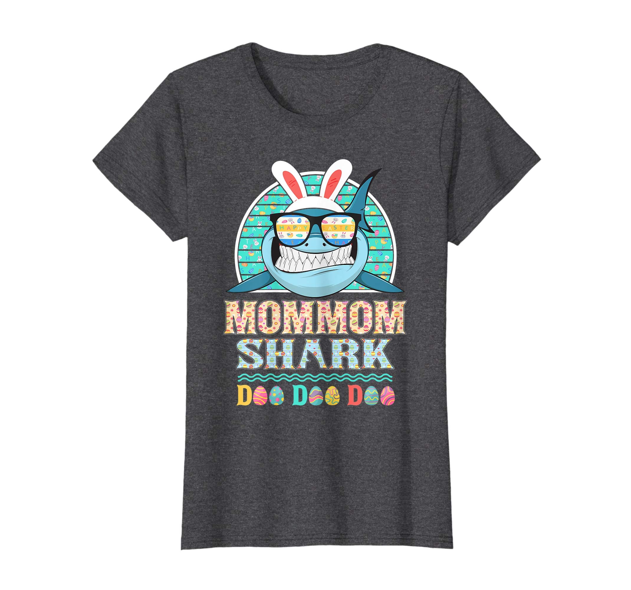 Funny Mommom Shark Happy Easter Day Gift Family Shirt