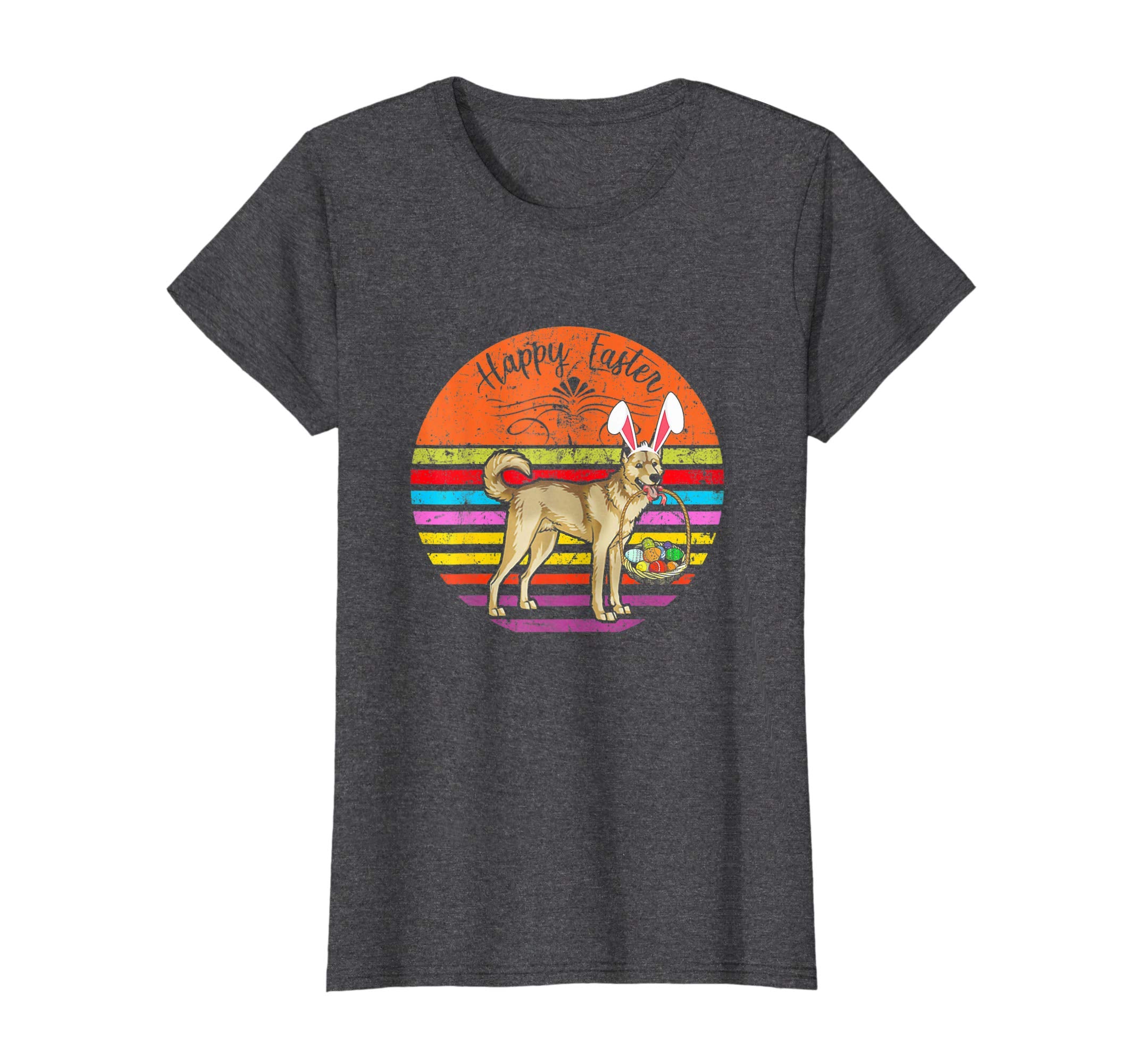 Cute Canaan Dog With Bunny Hat Happy Easter Eggs T Shirt