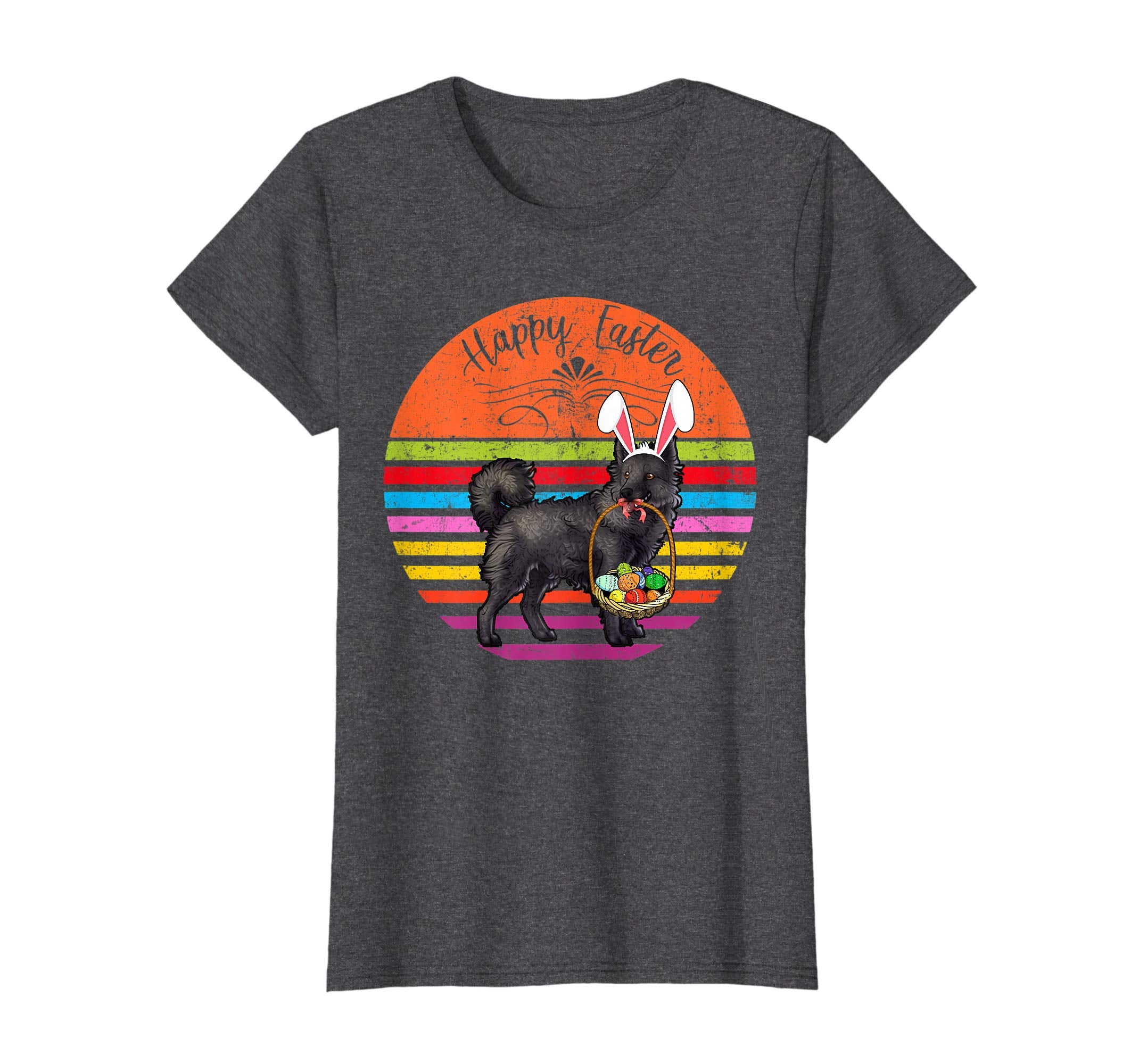 Vintage Mudi Dog Easter Eggs Basket T Shirt