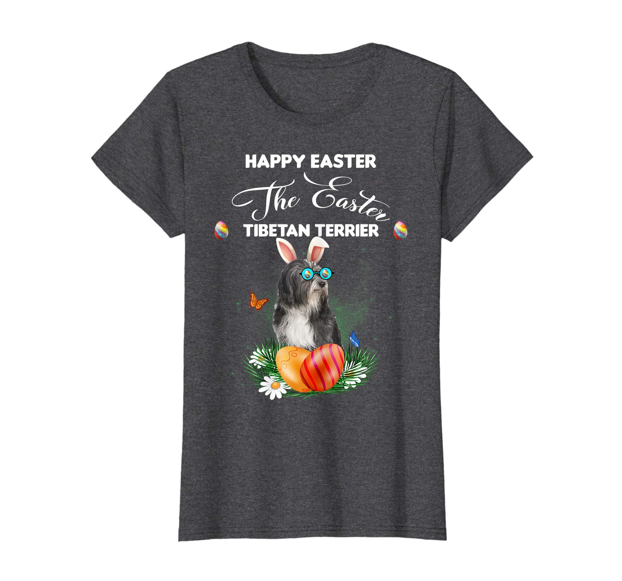 Tibetan Terrier Dog Sunglass Bunny Happy Easter Day Tshirt