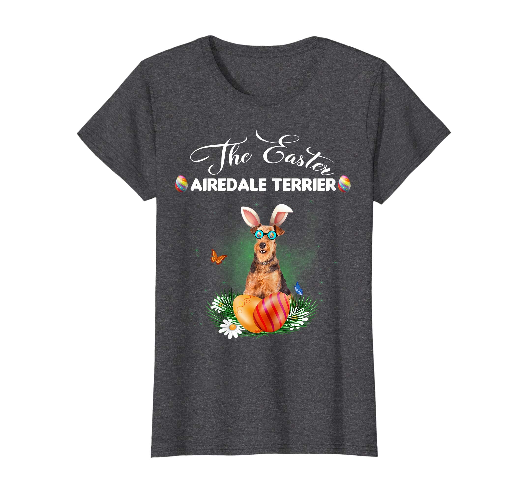 Airedale Terrier Bunny Easter Day Dog Gifts T-Shirt