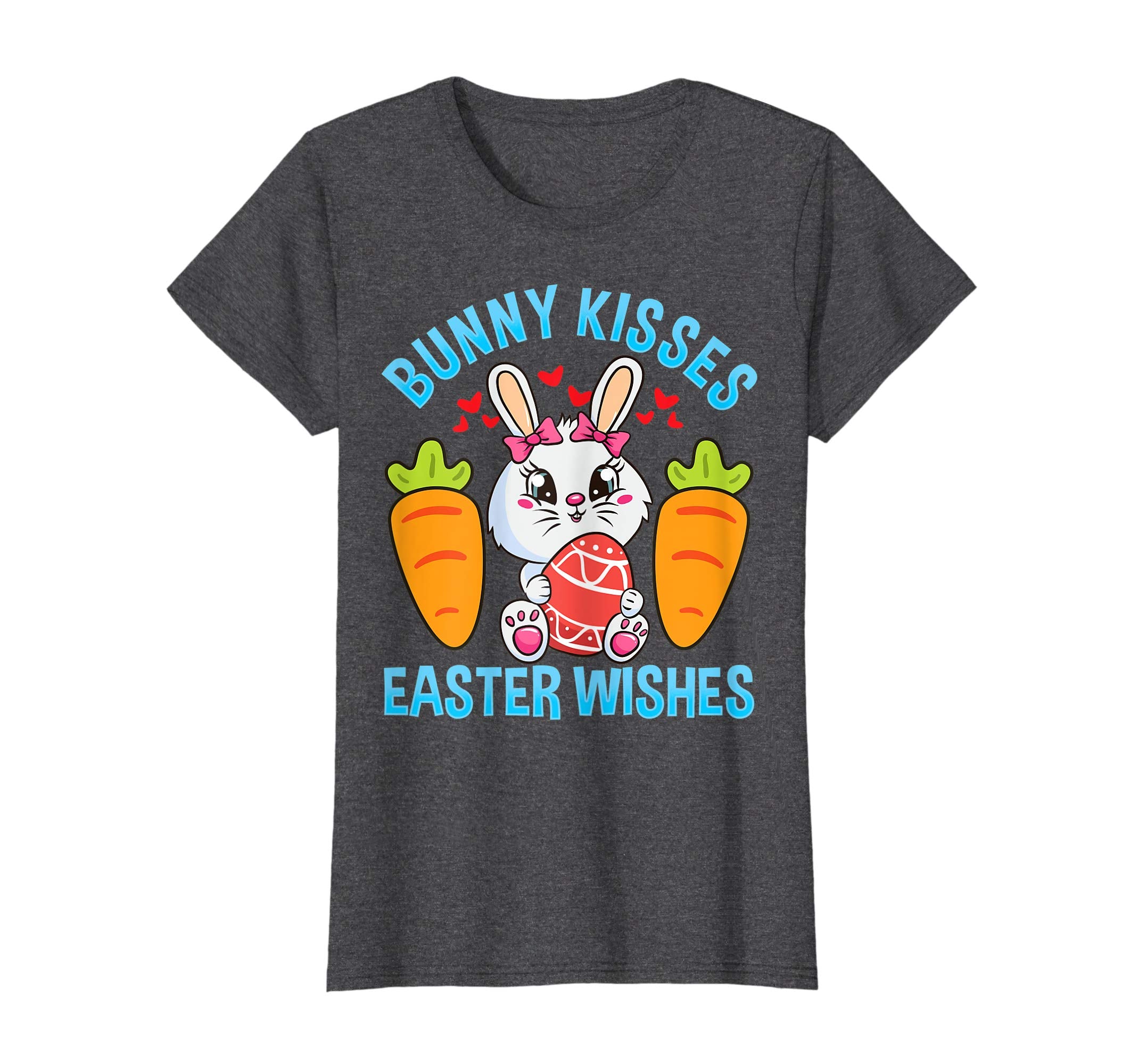 Bunny Kisses Easter Wishes T-Shirt Girls Easter Bunny Gift