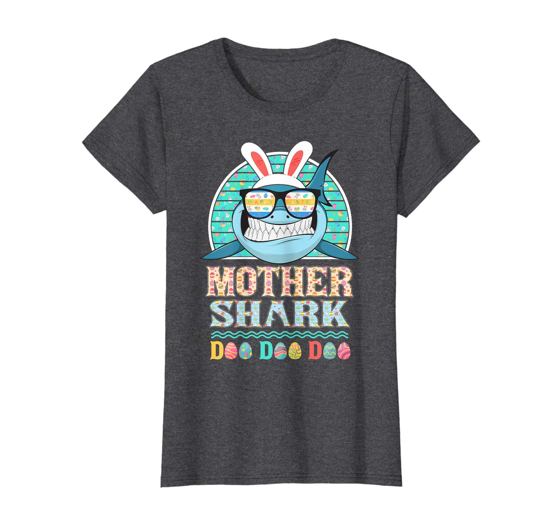 Funny Mother Shark Happy Easter Day Gift Family Shirt