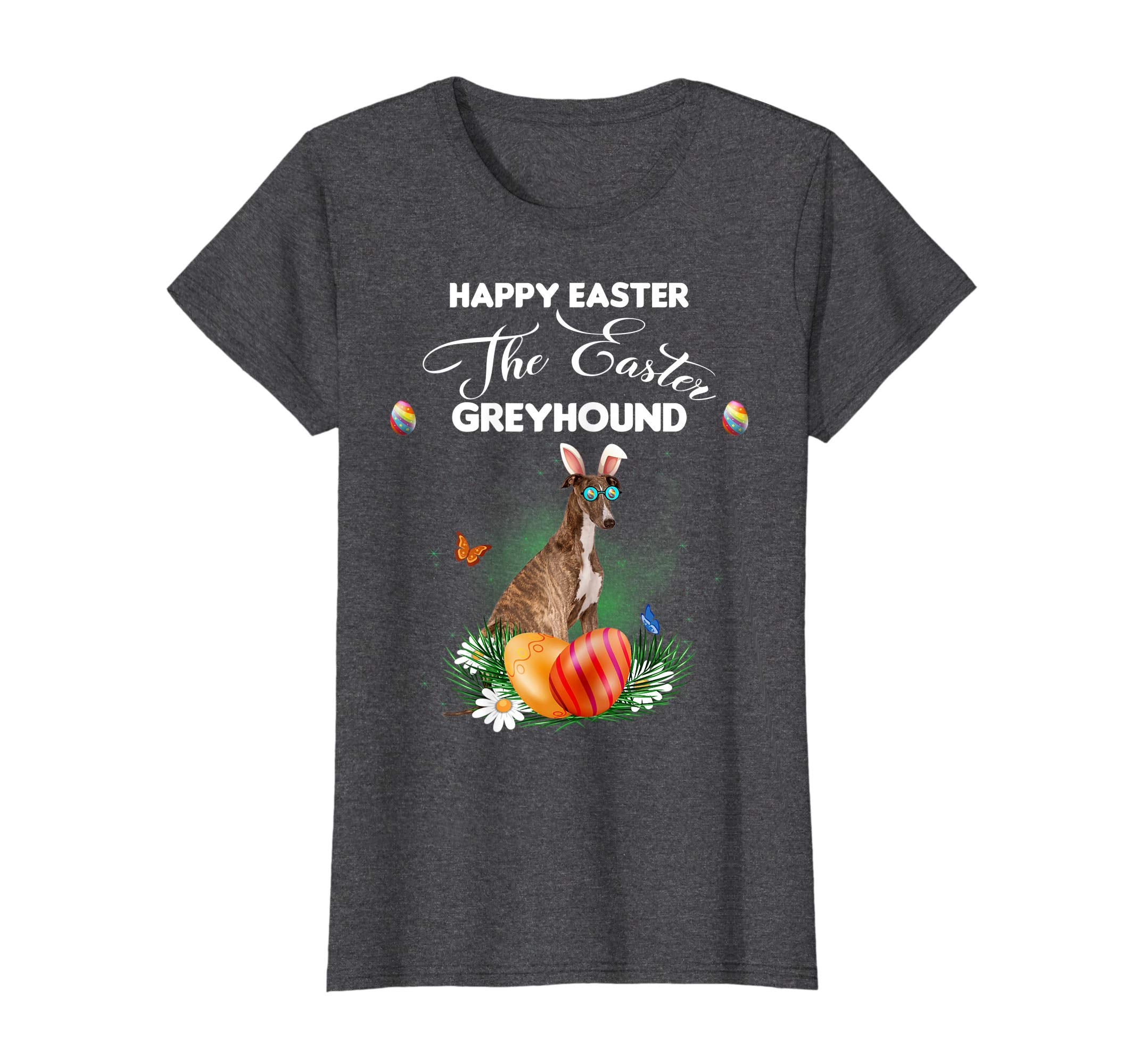 Greyhound Dog Sunglass Bunny Happy Easter Day Tshirt