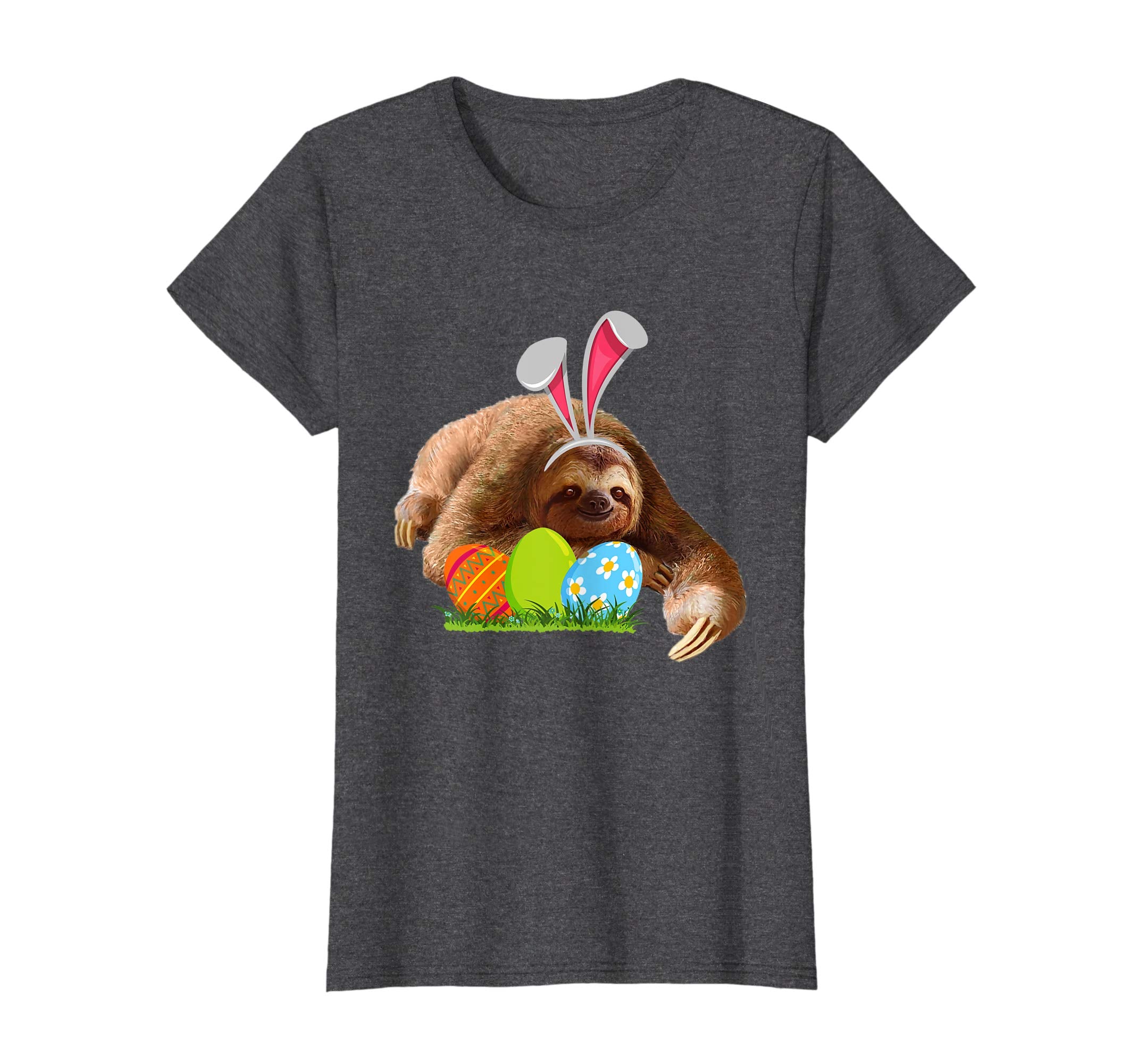 Cute Bunny Ears Sloth Easter Day Tee Egg Hunt T-Shirt Gifts