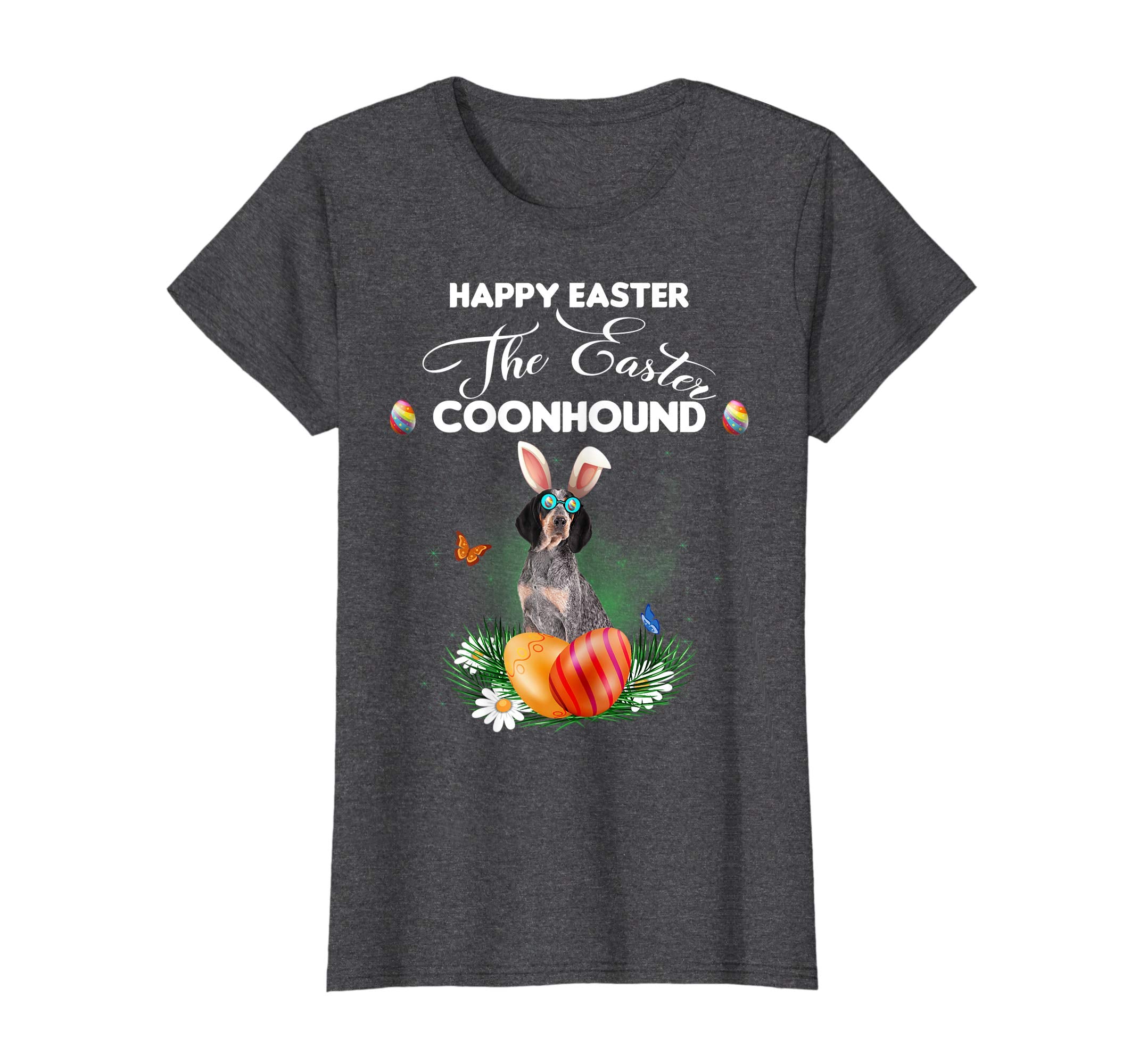 Coonhound Dog Sunglass Bunny Happy Easter Day Tshirt