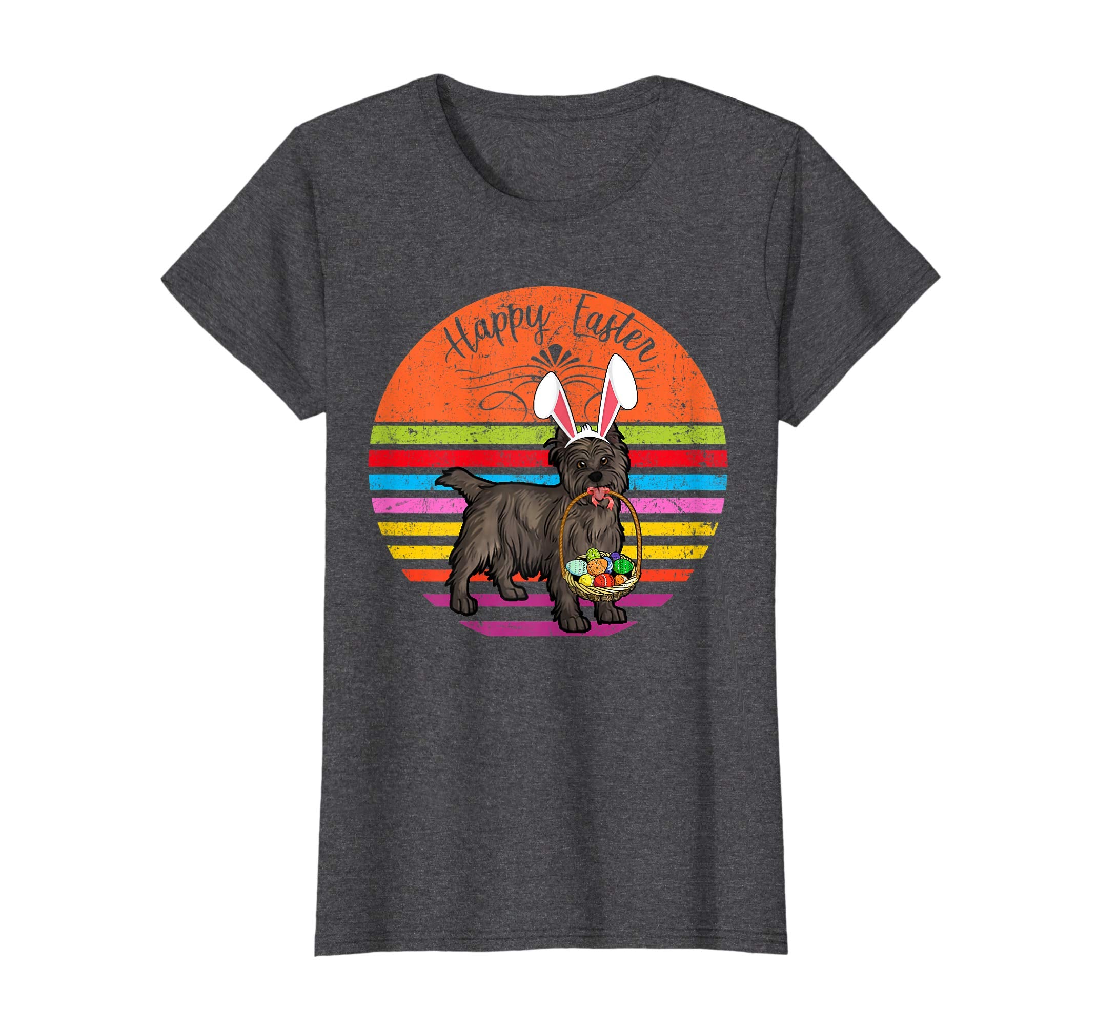 Cute Cairn Terrier Dog With Bunny Hat Easter Eggs T Shirt